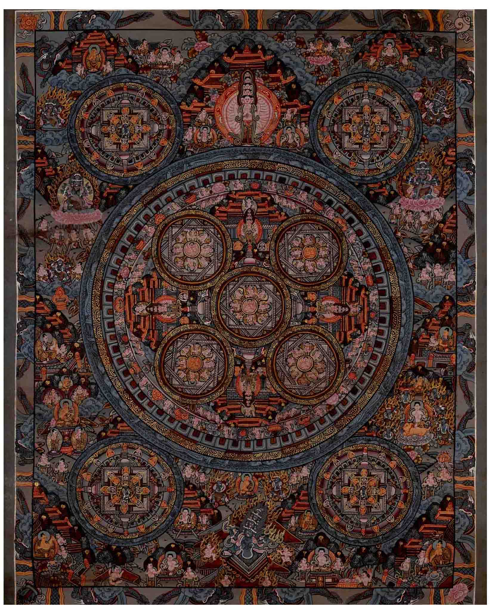 Traditional Mandala Thangka | Traditional Tibetan Art | Wall Decors