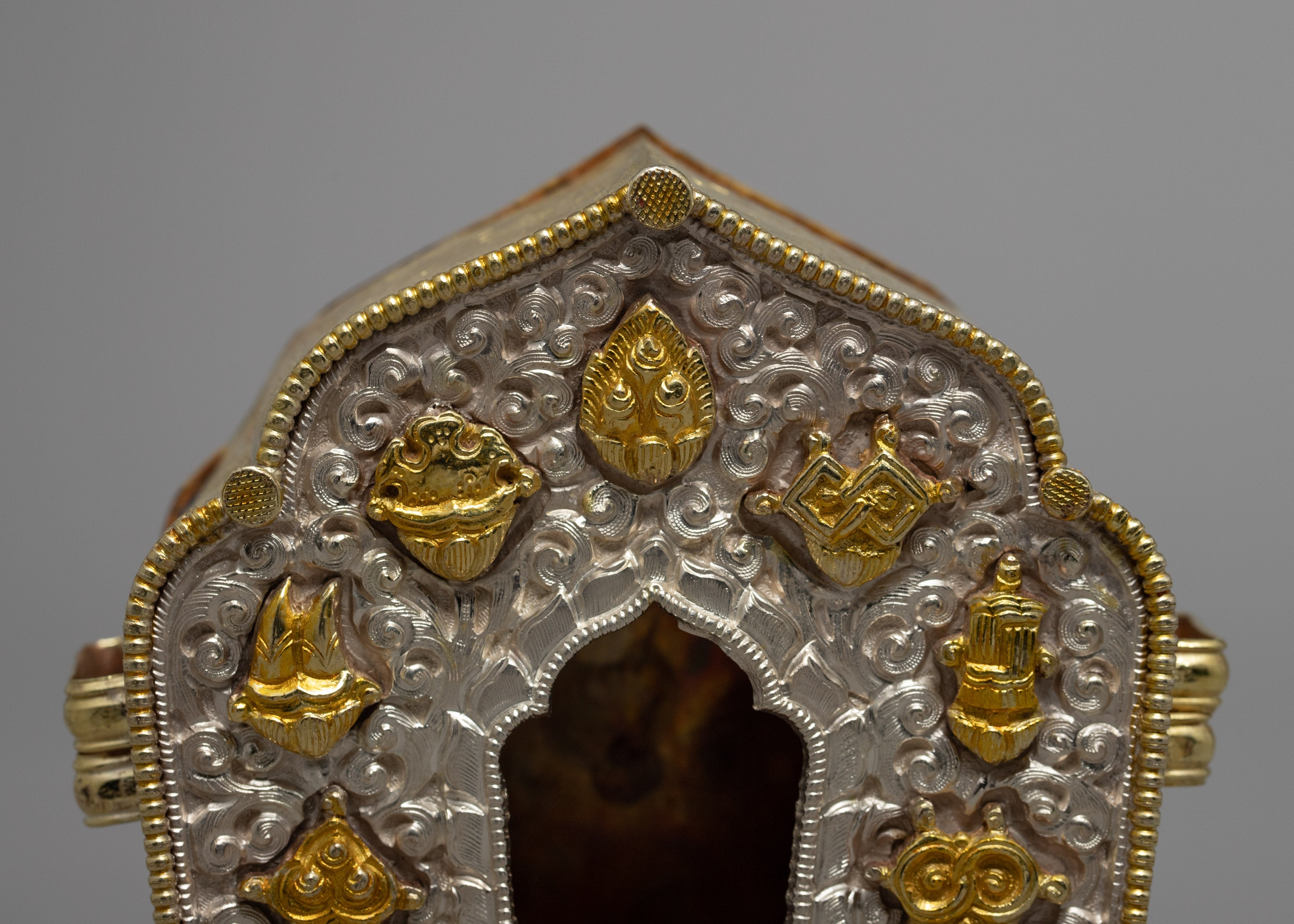 Ancient Ghau Box | Buddhist Religious Items | Ritual Decor Object