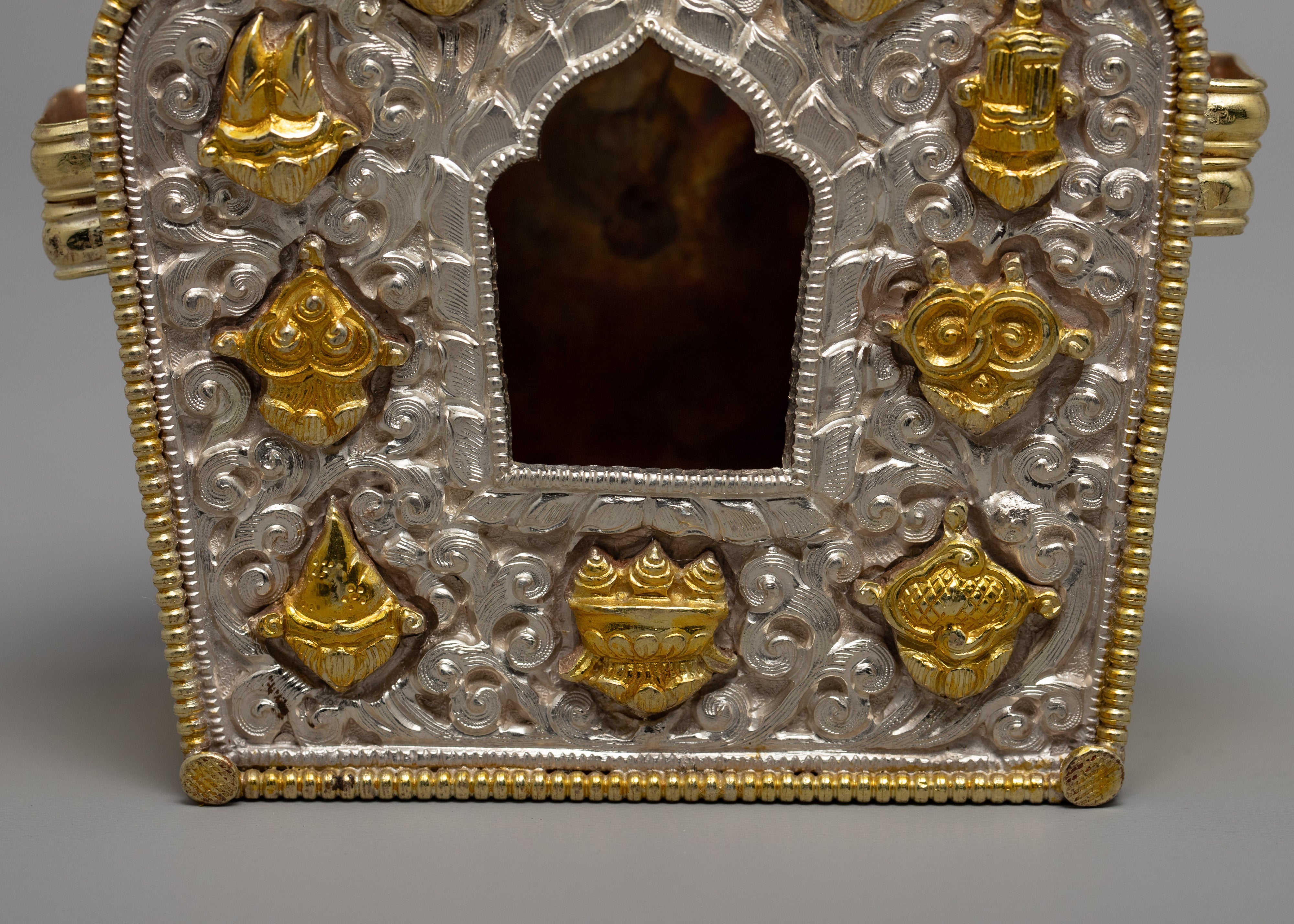 Ancient Ghau Box | Buddhist Religious Items | Ritual Decor Object