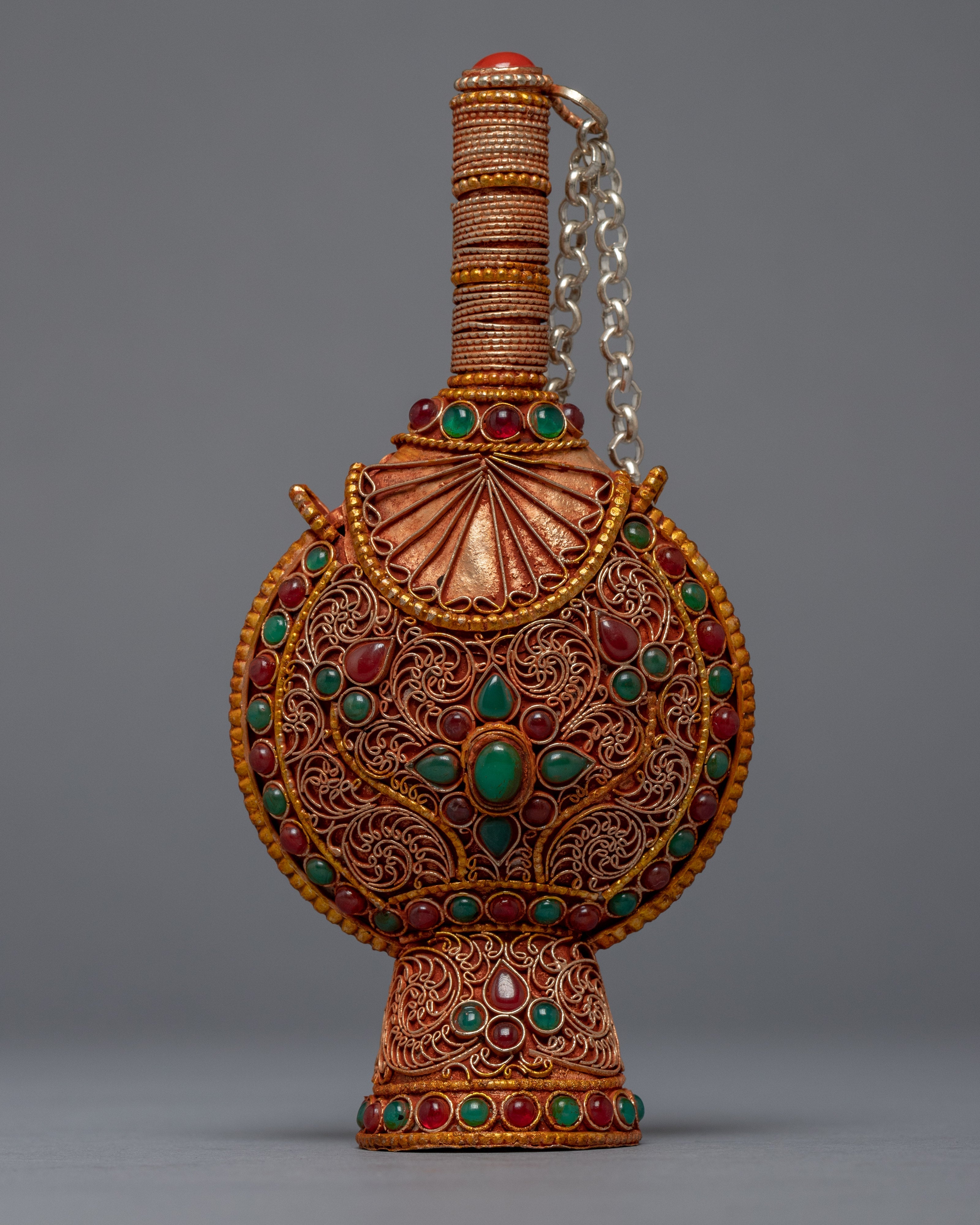 Inlay Turquoise Germ Snuff Bottle