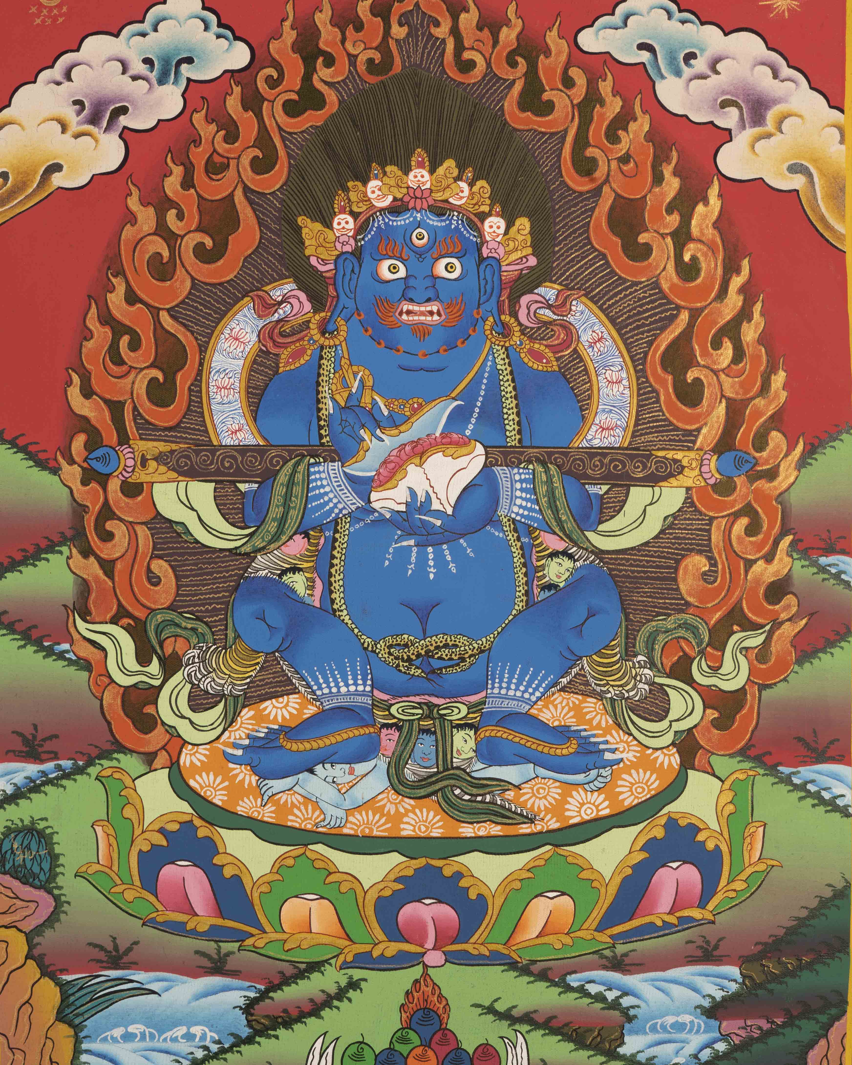 Vajra Panjarnatha Thangka | Wall Decor Artwork
