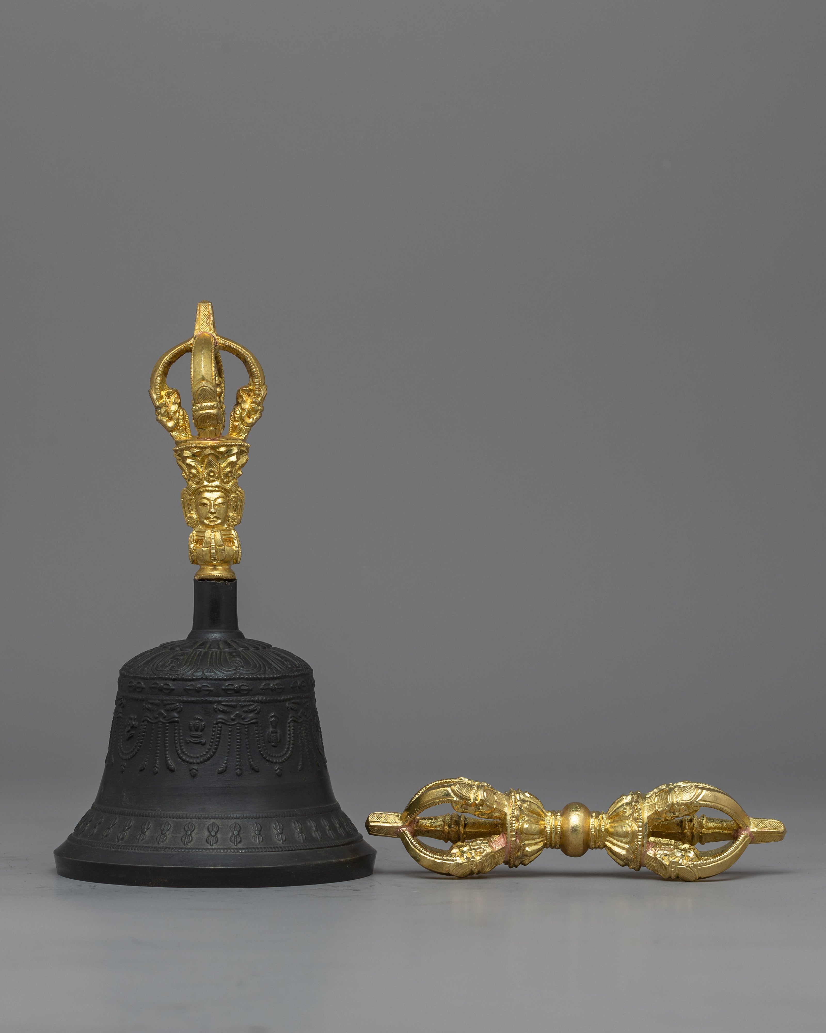 Brass Vajra and Bell Set