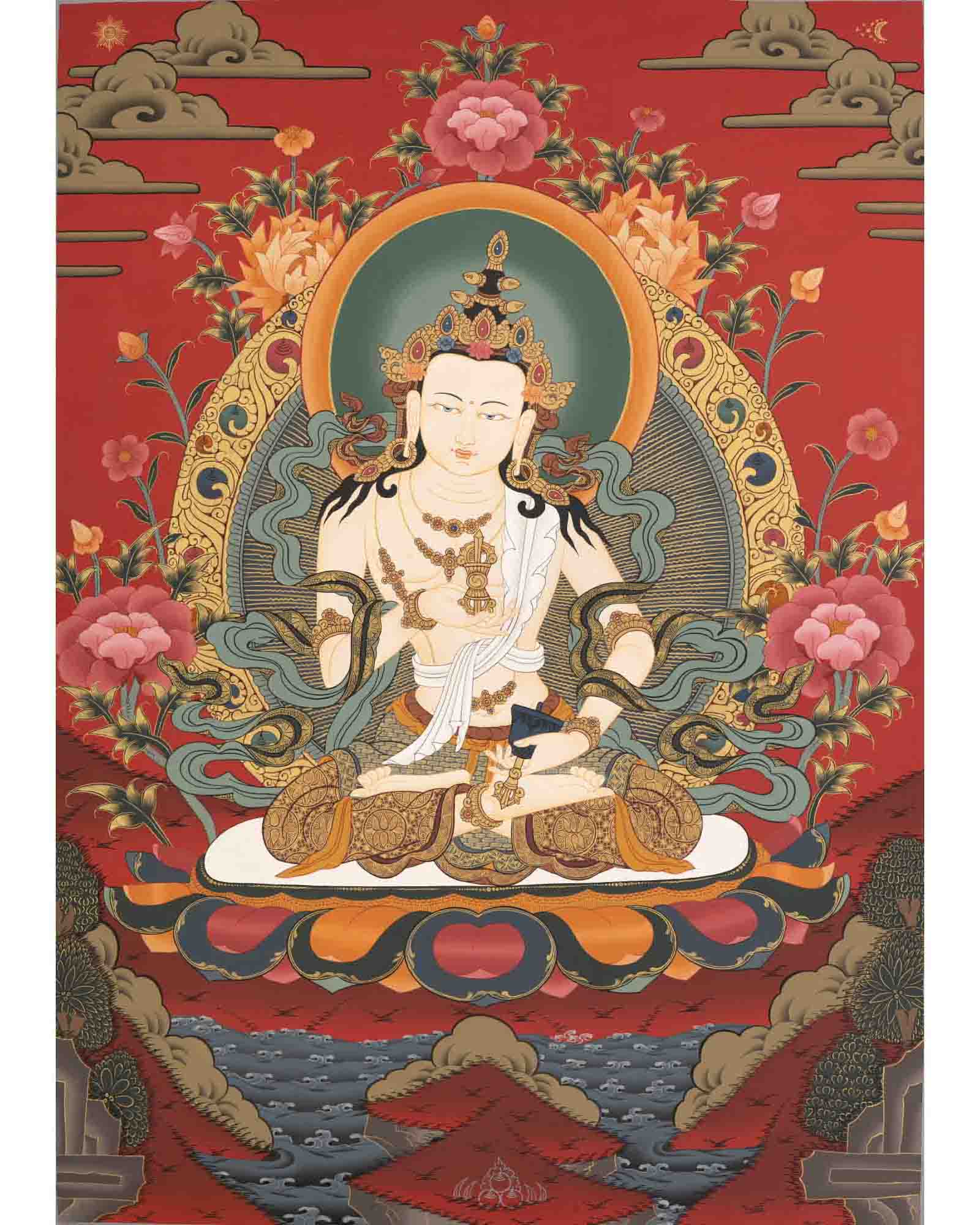 Vajrasattva Dorje Sempa Thangka | Tibetan Traditional Paint