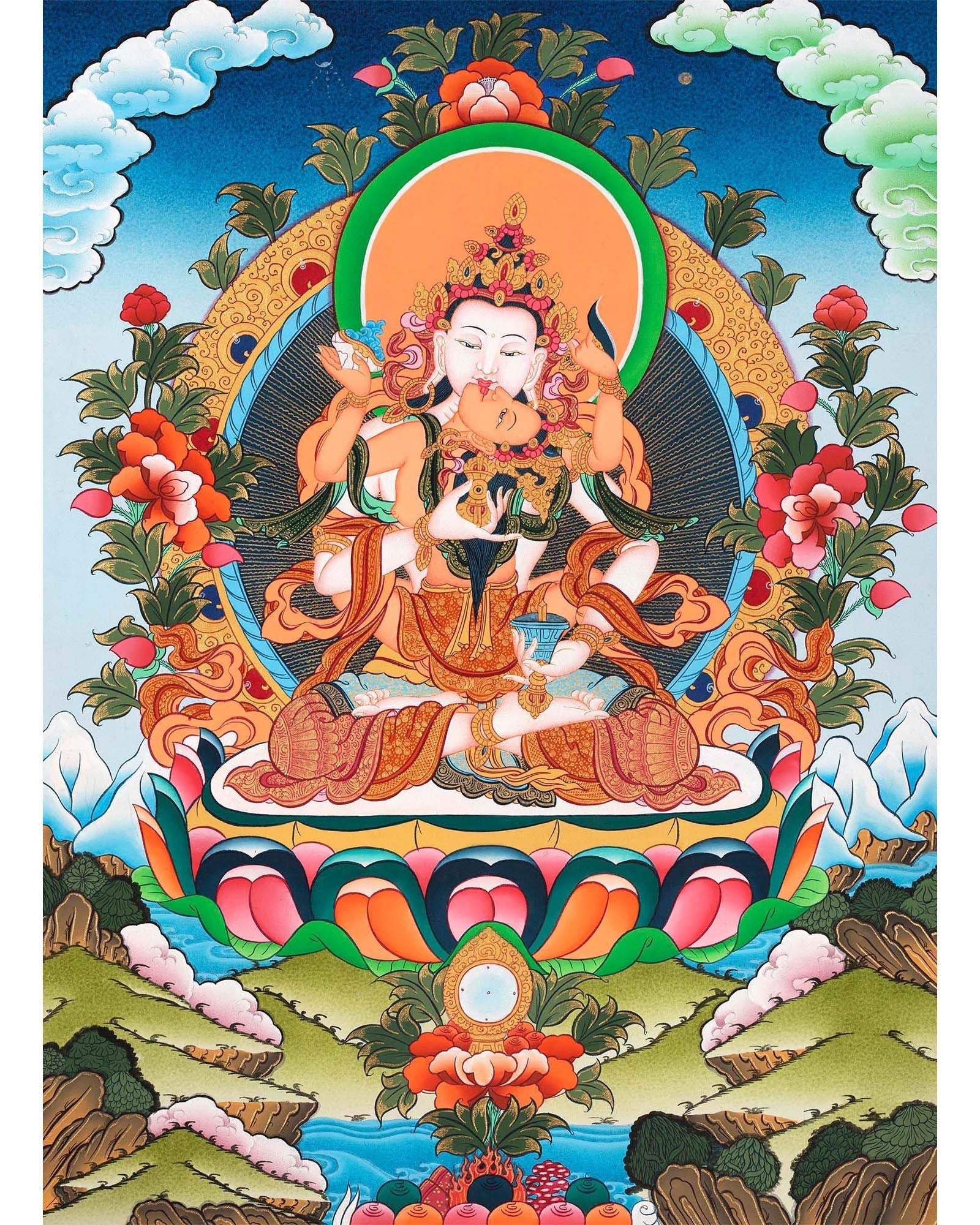 Vajrasattva Shakti | High Quality Art on Cotton Canvas