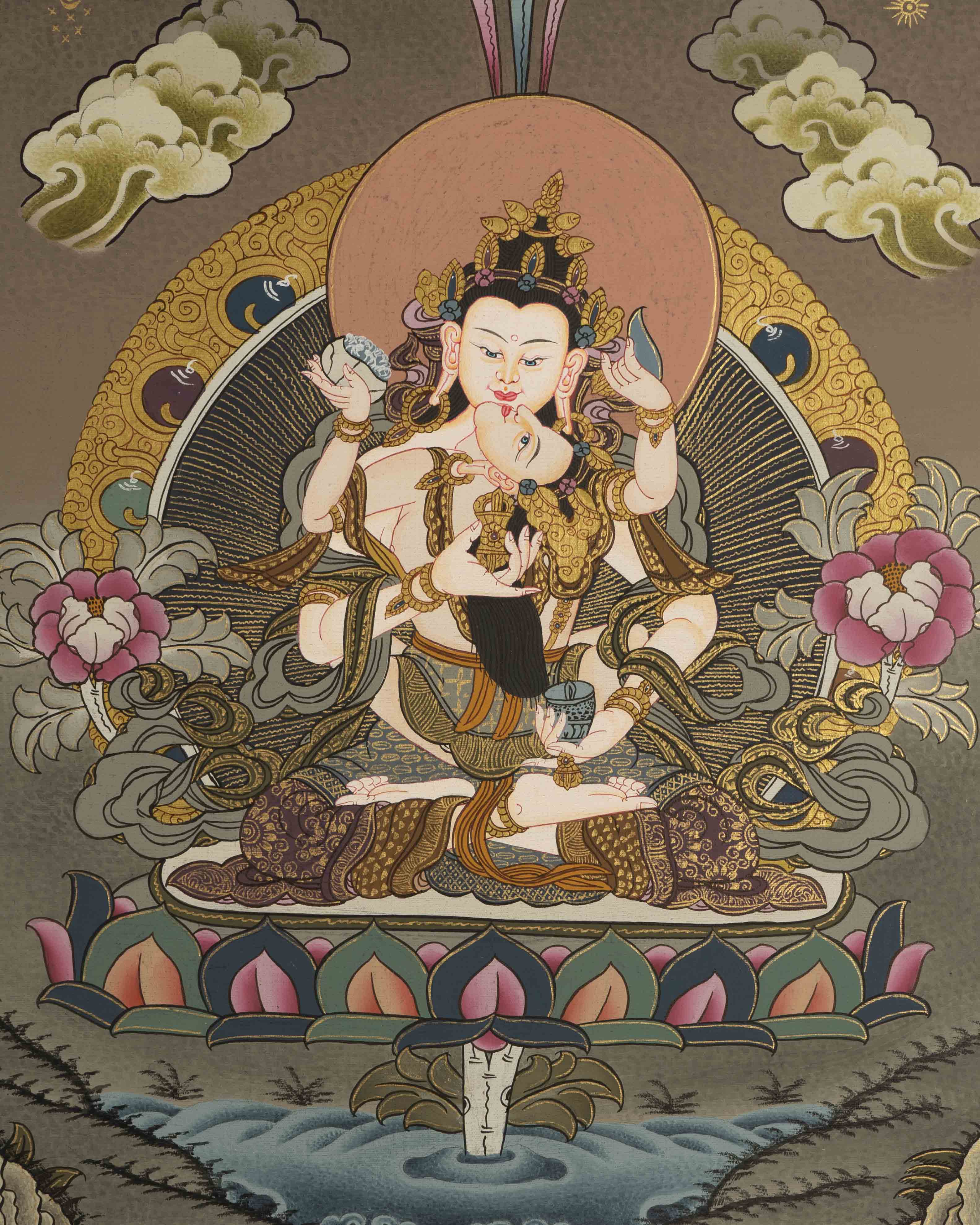 Vajrasattva Shakti Thangka | Tibetan Thangka Art