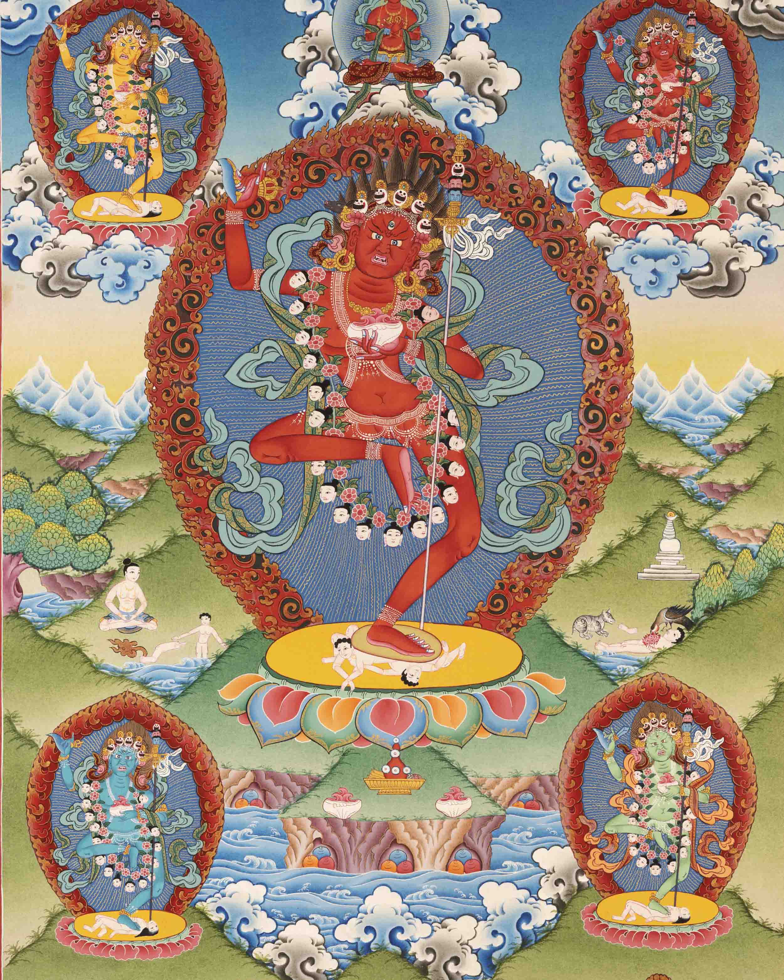 Vajravarahi Thangka | Traditional Buddhist Painting | Wall Hanging Decors