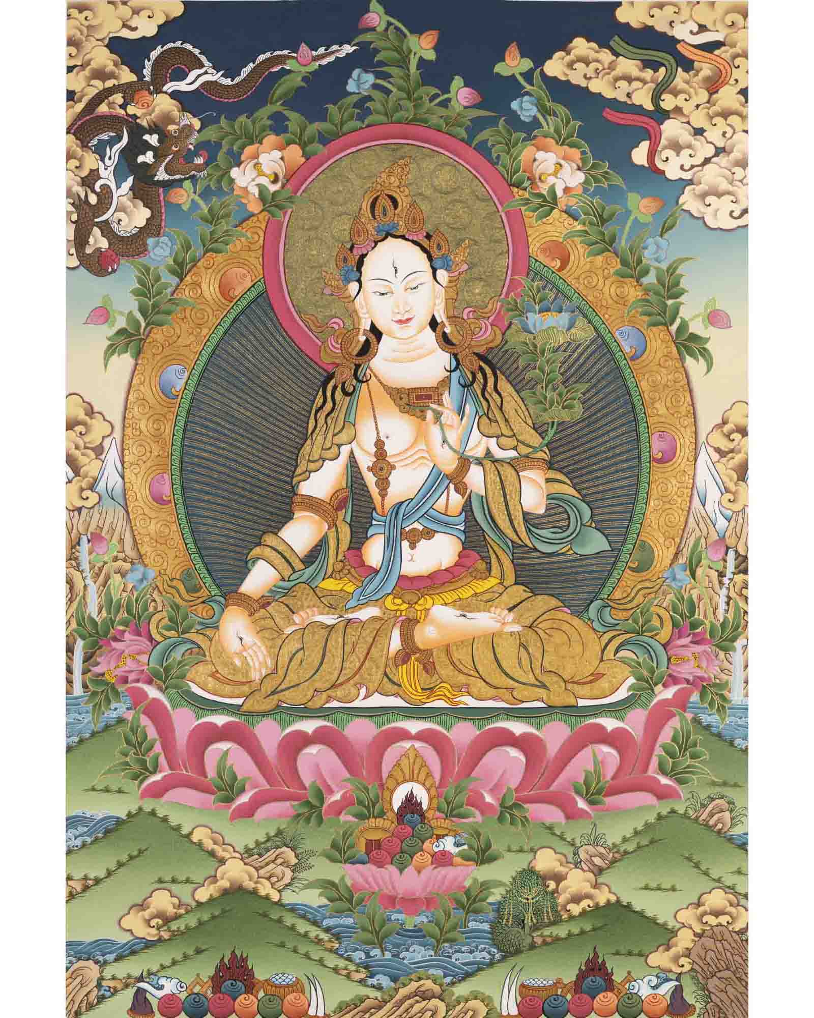 White Tara Art | Traditional Tibetan Art | Wall Decors