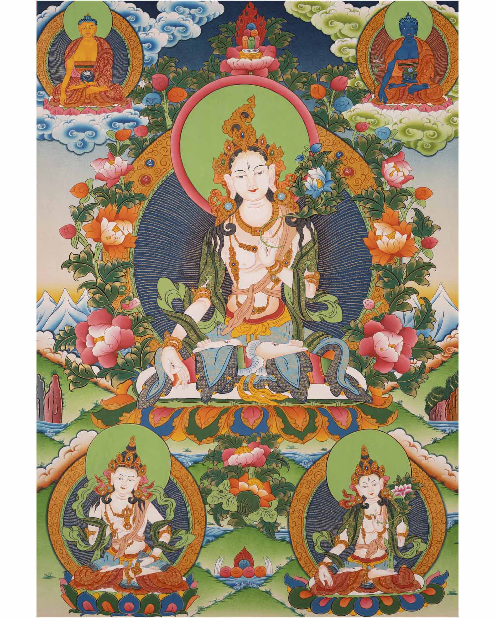 White Tara Thangka | Wall Hanging Decorations