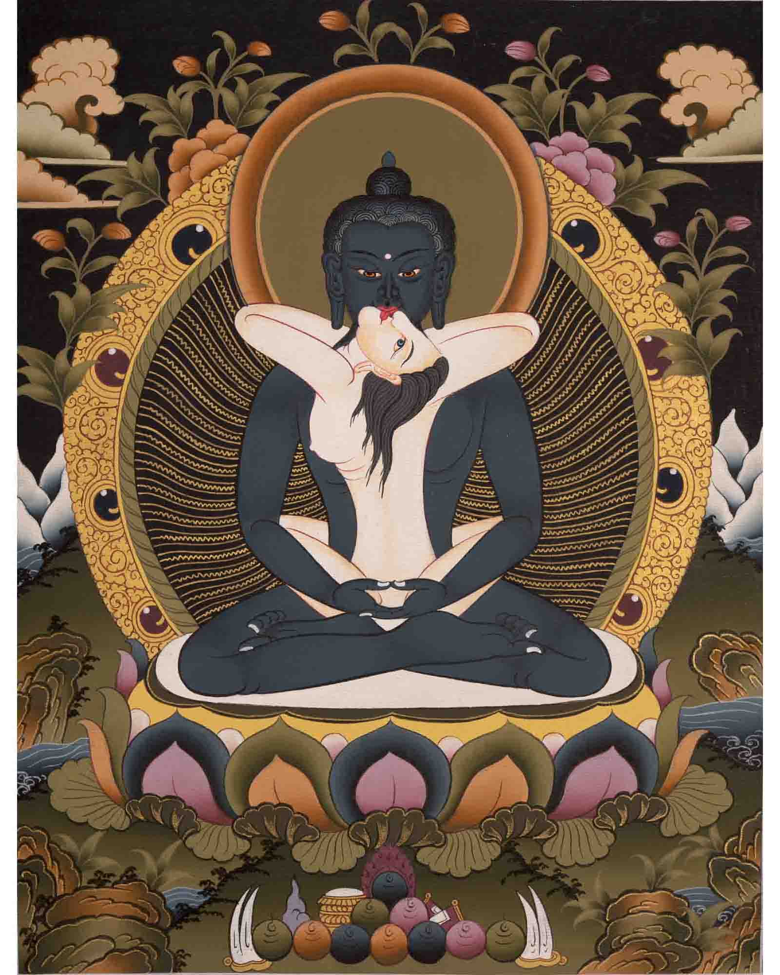 Yab Yum Buddha Thangka | Traditional Buddhist Painting