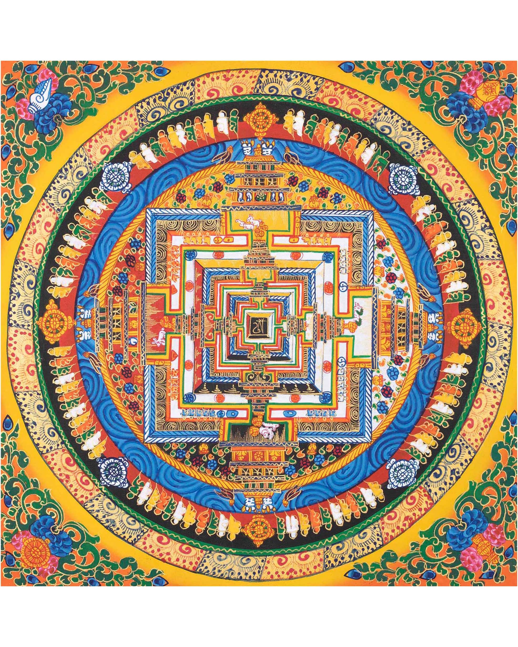 Yellow Kalachakra Mandala  | Tibetan Art