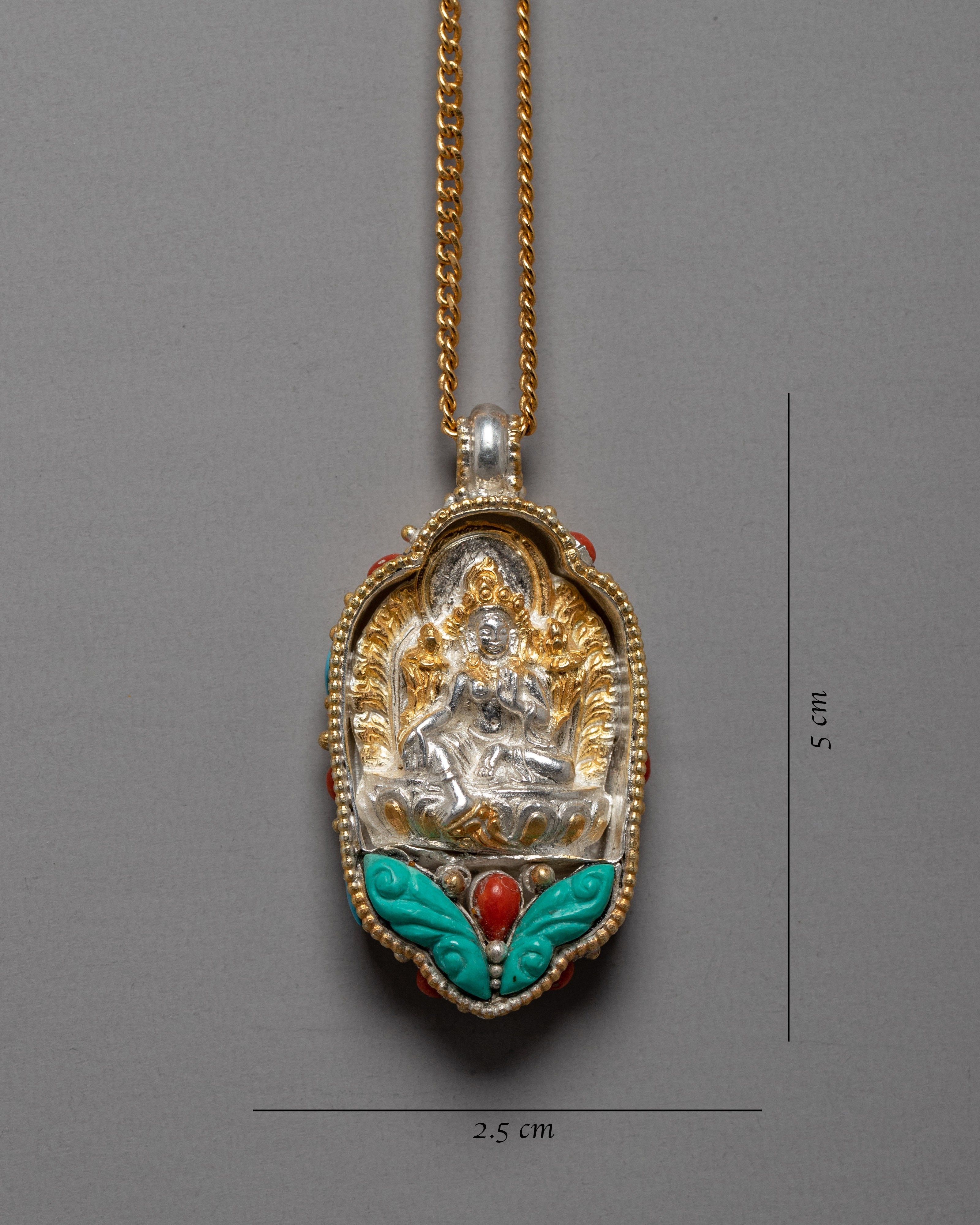 Green Tara Ghau Pendant | Religious Artifacts | Ritual Items