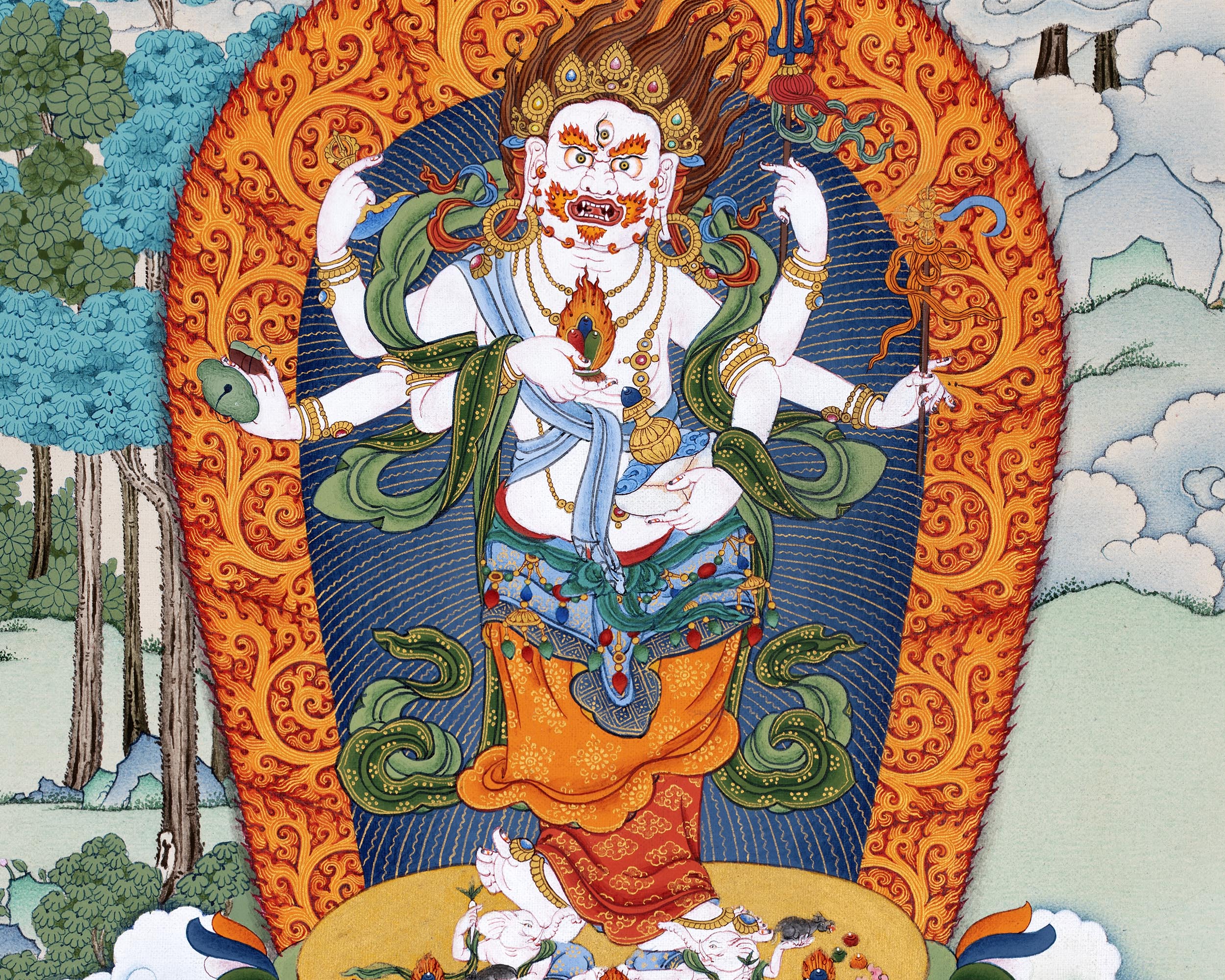 White Mahakala Thangka