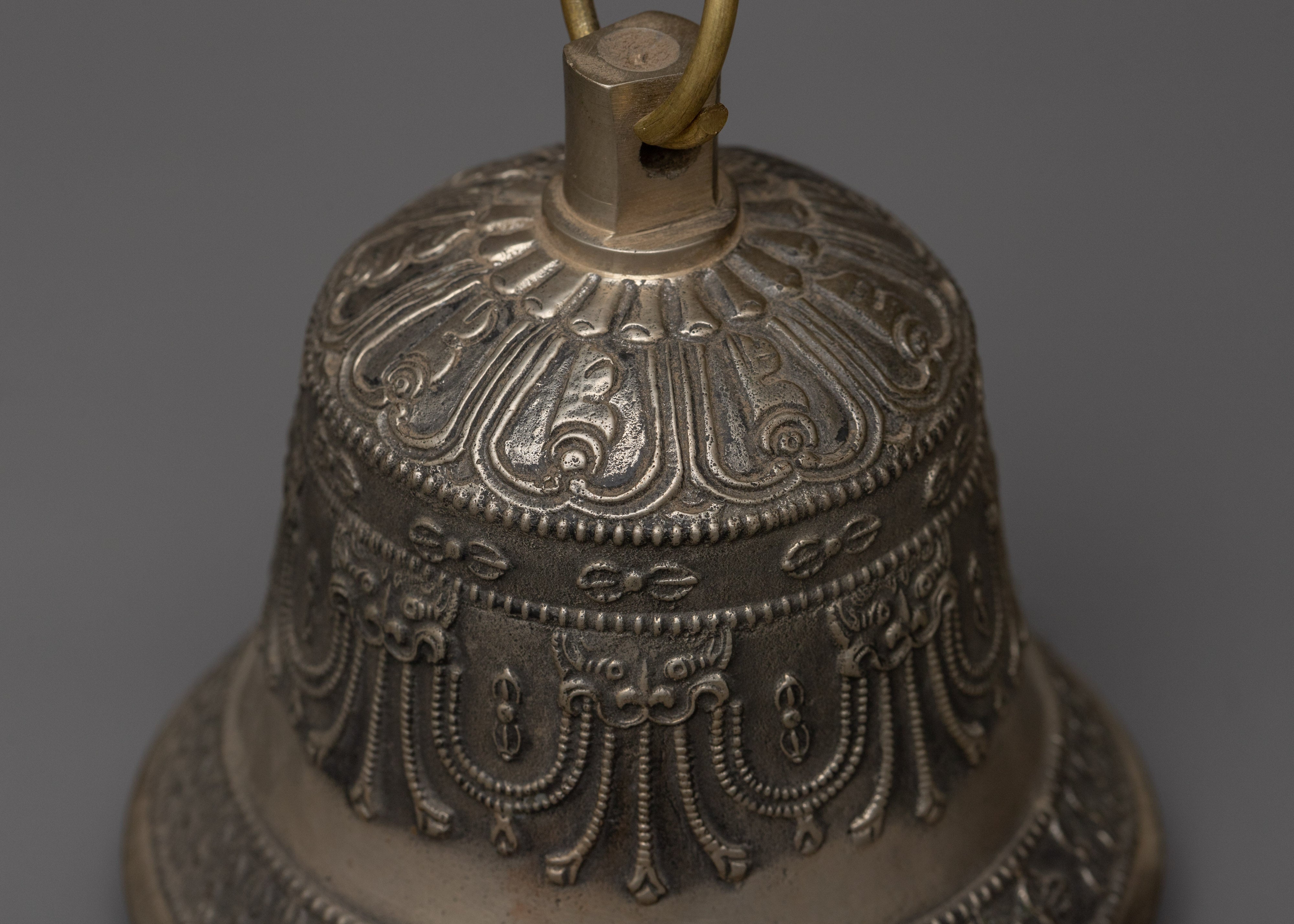 Hanging Bell Decor | Copper Body with Buddhist Artwork