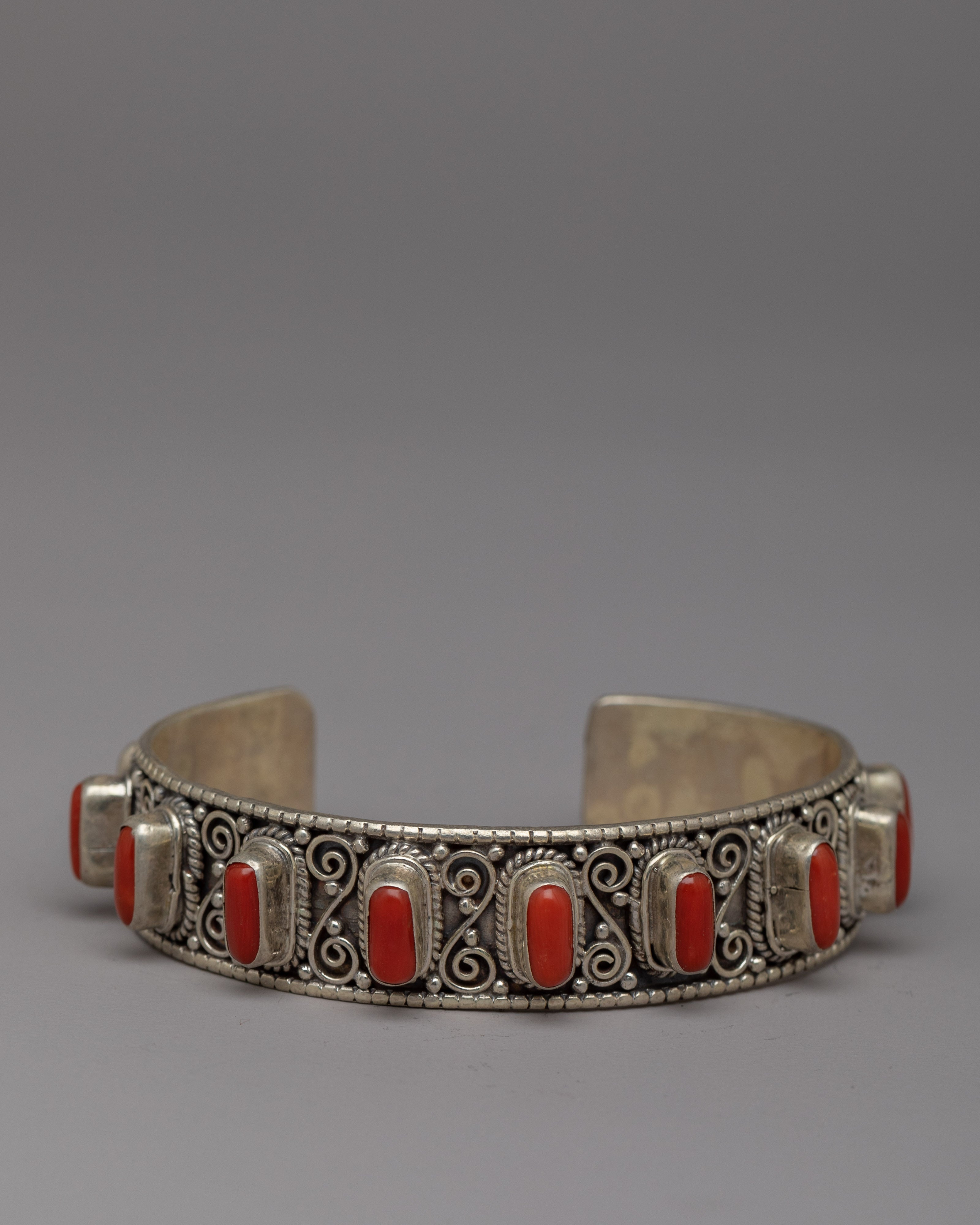 Pure Red Coral Stone Hand Bracelet | Tibetan Buddhist Charm Bracelet | Exquisite Gemstone Jewelry for Elegant Look