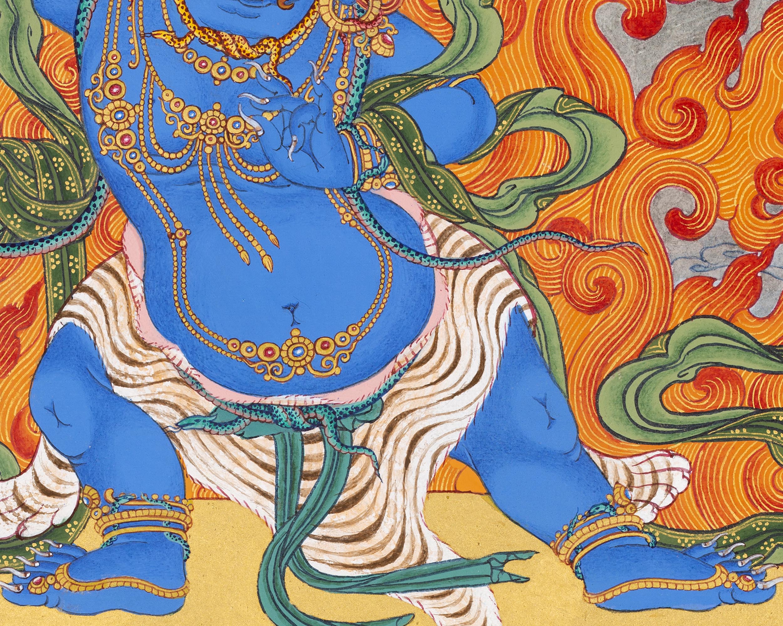 Vajrapani Bodhisattva Thangka | Tibetan Buddhist Painting