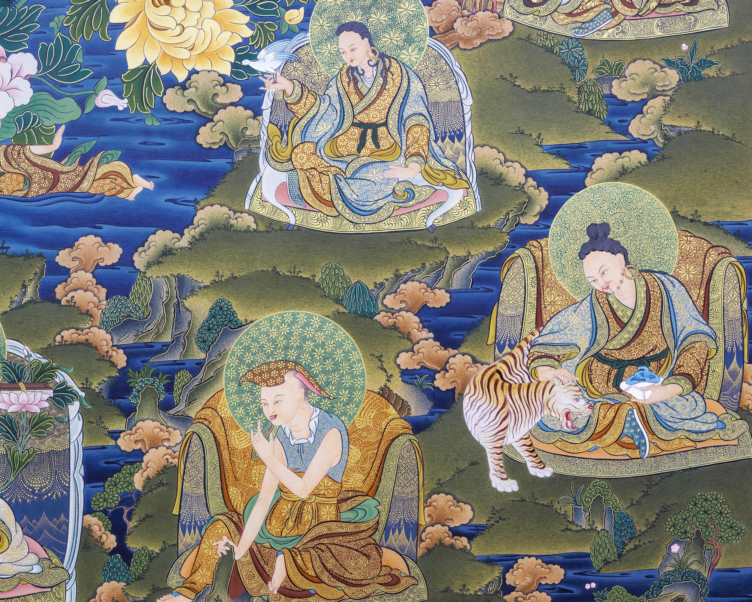 25 disciples of Guru Rinpoche | Tibetan High Quality Canvas Print