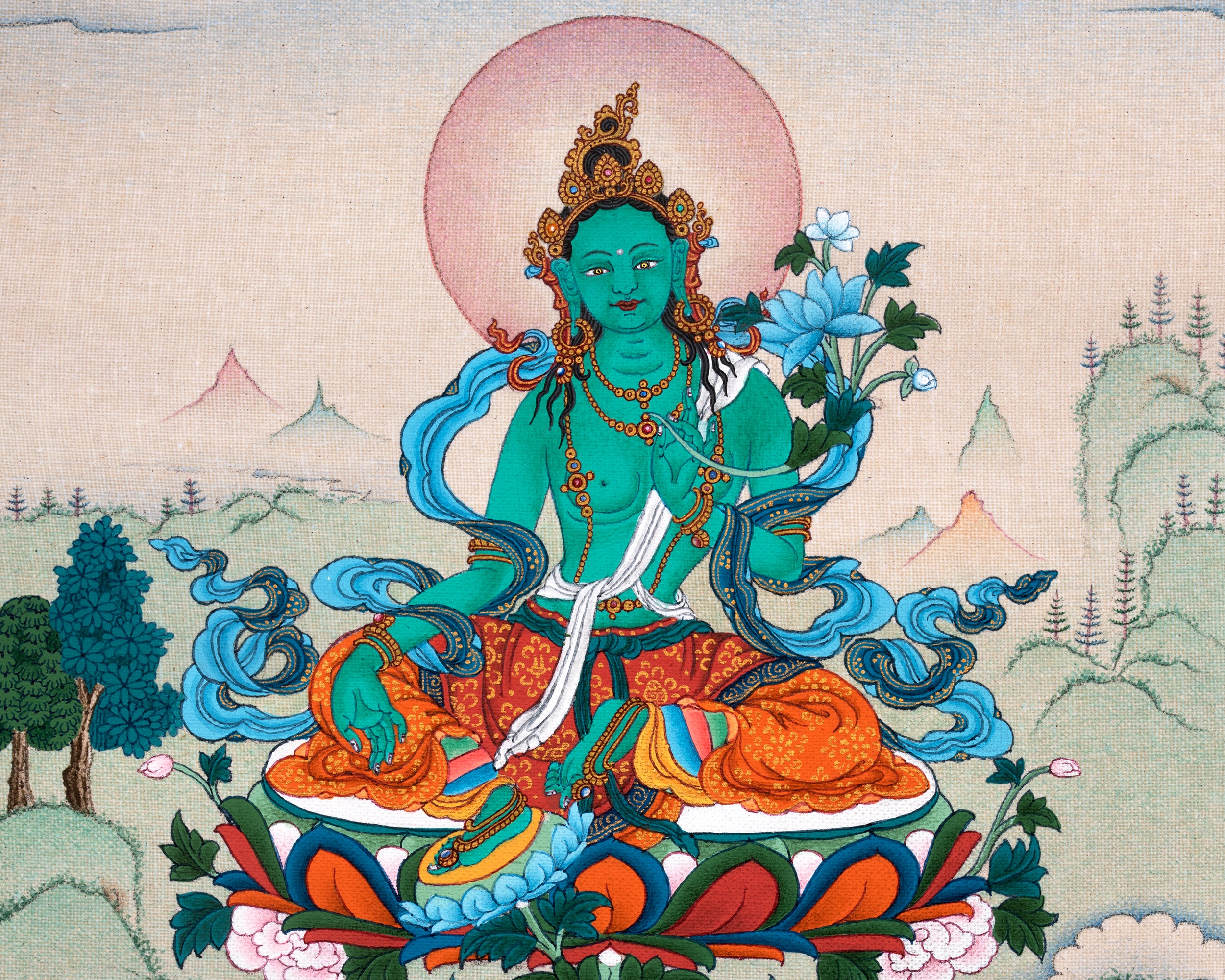 green tara thangka