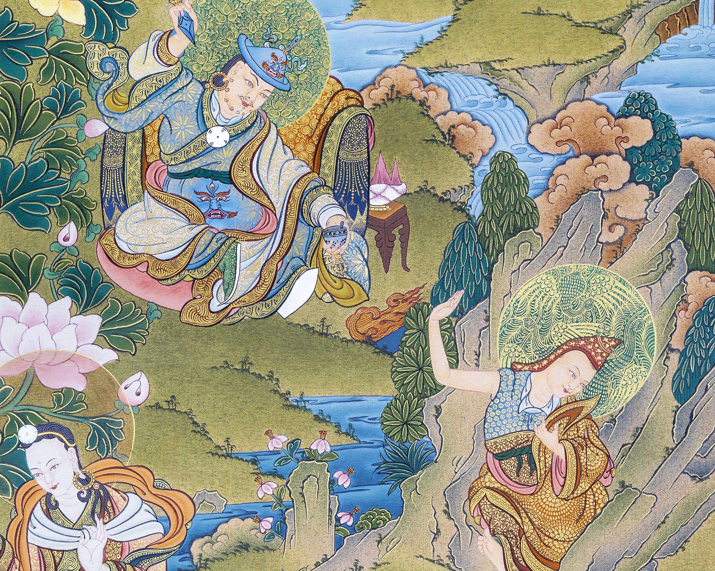 25 disciples of Guru Rinpoche | Tibetan High Quality Canvas Print