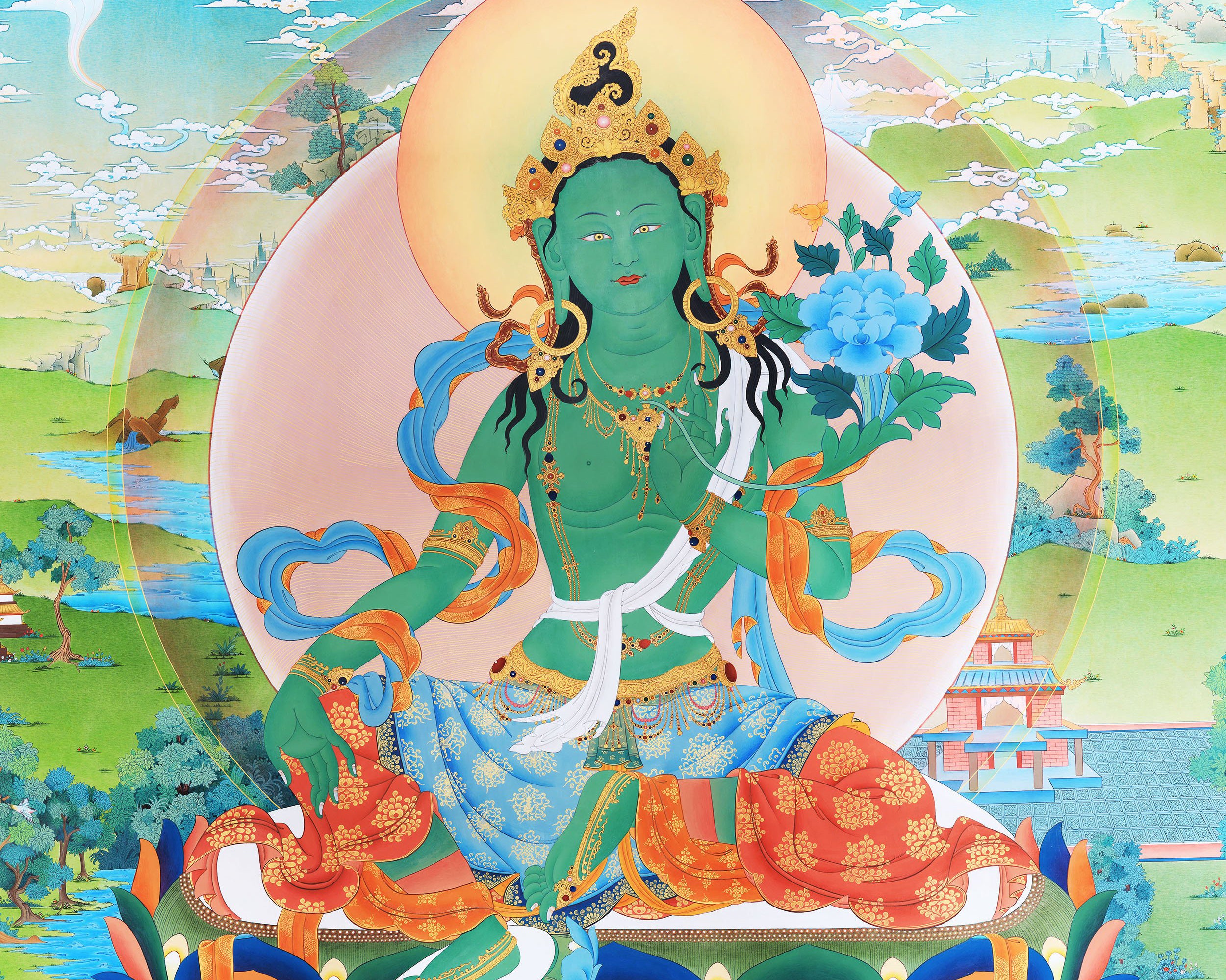 green tara thangka