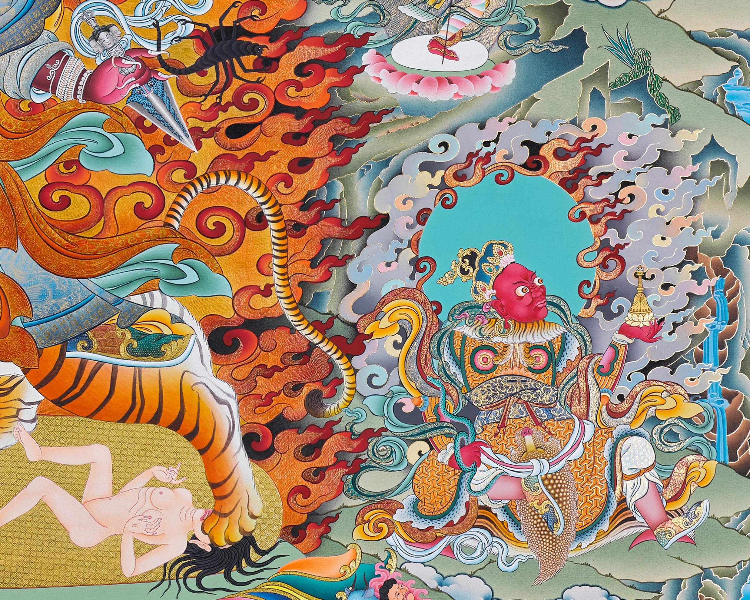 Dorje Drollo Print | Dudjom Rinpoche Thangka