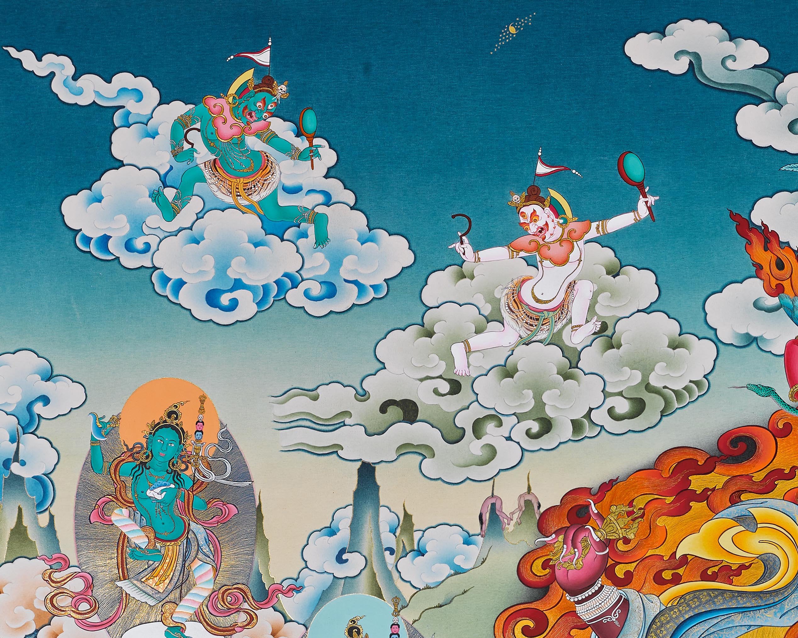 Dorje Drollo Print | Dudjom Rinpoche Thangka