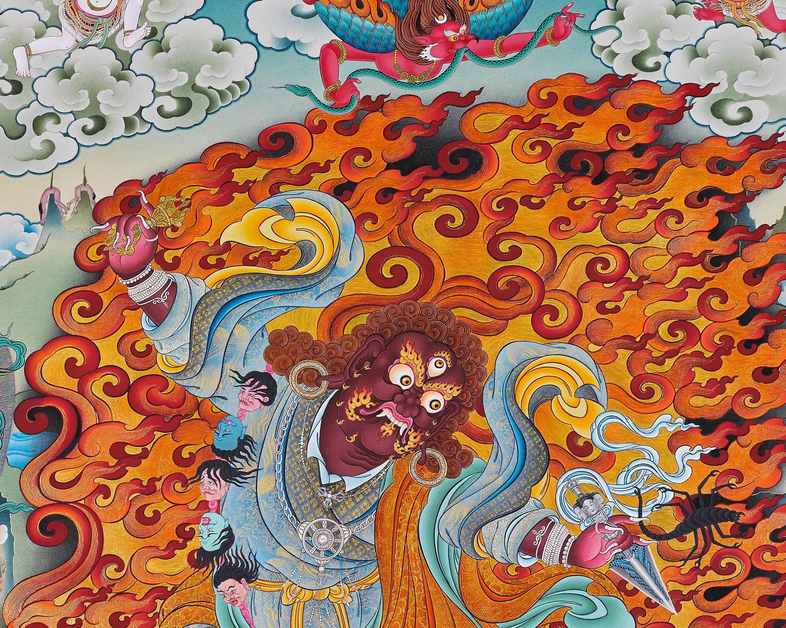 Dorje Drollo Print | Dudjom Rinpoche Thangka