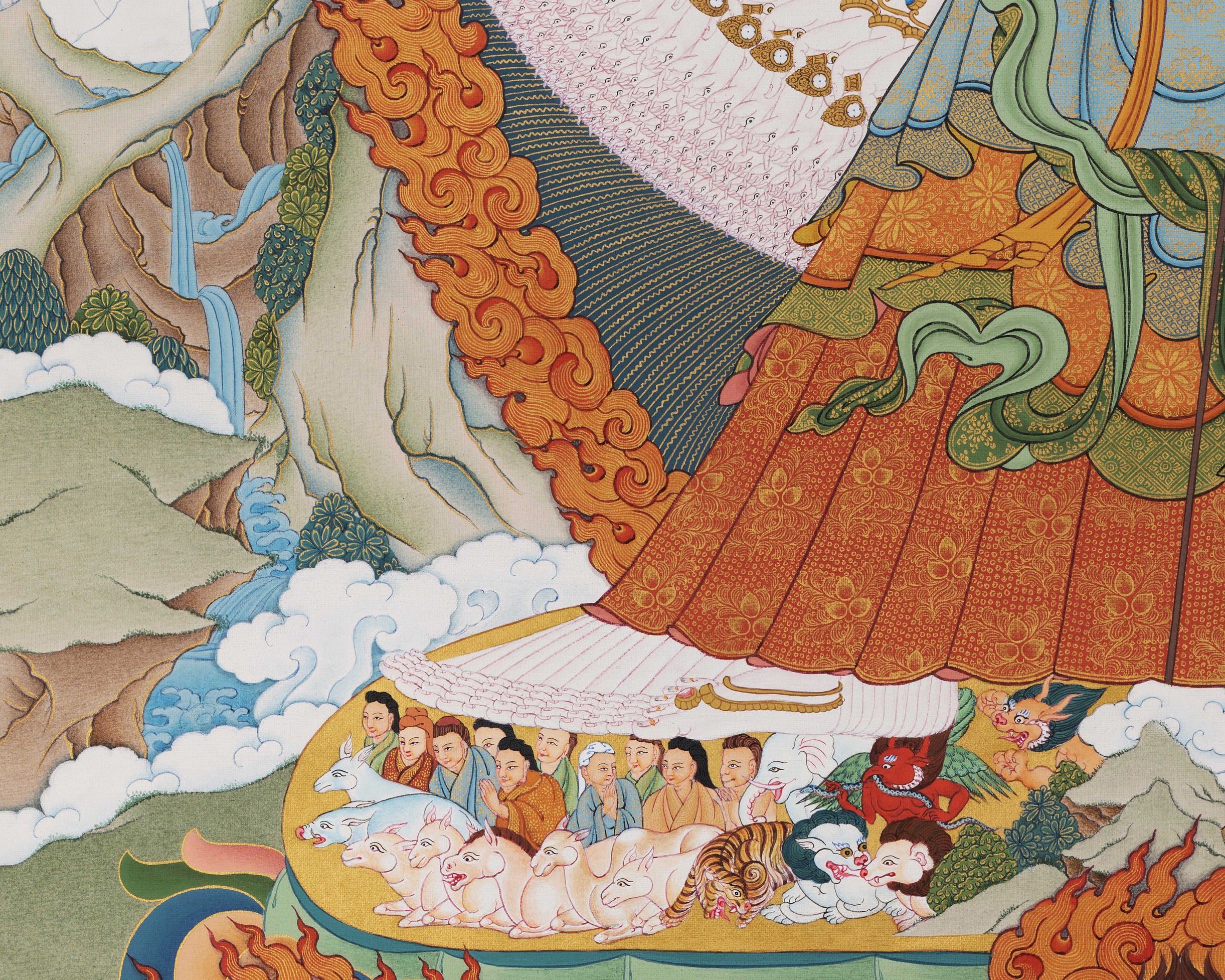 Sitatapatra Thangka Digital Print | High-Quality Canvas print
