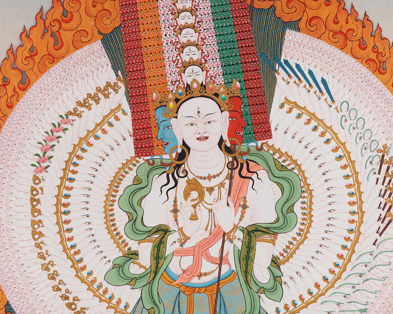 Sitatapatra Thangka | The White Umbrella Tara | Tibetan Art Prints
