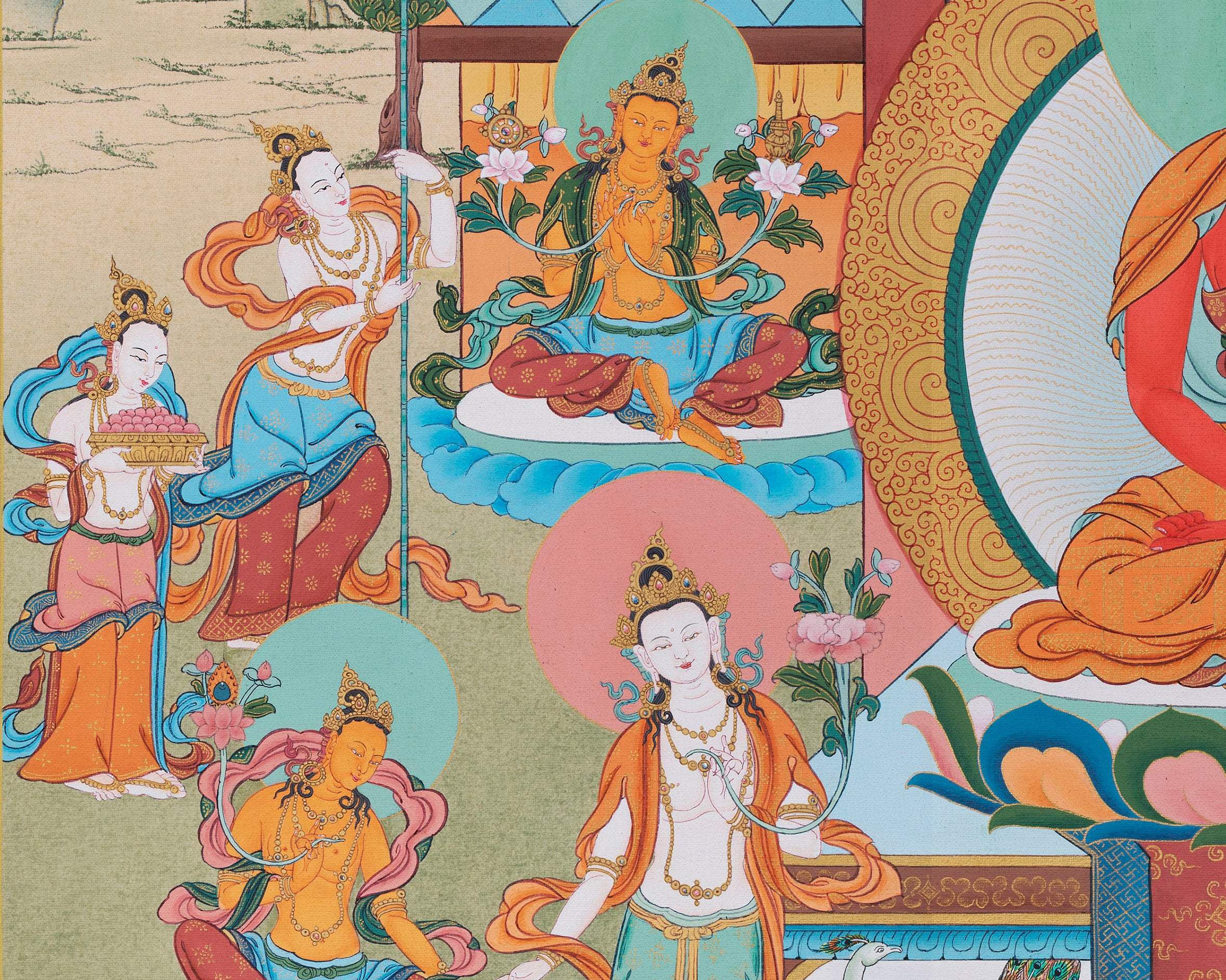 Amitabha Buddha Pureland Thangka | High Quality Thangka Print
