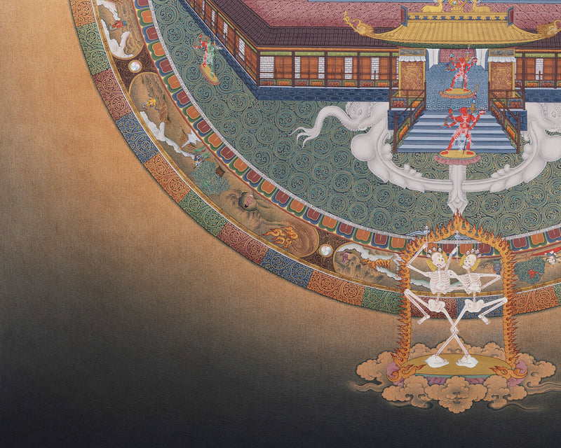 Vajrayogini Mandala | Dakini Painting |  Tibetan Thangka Print