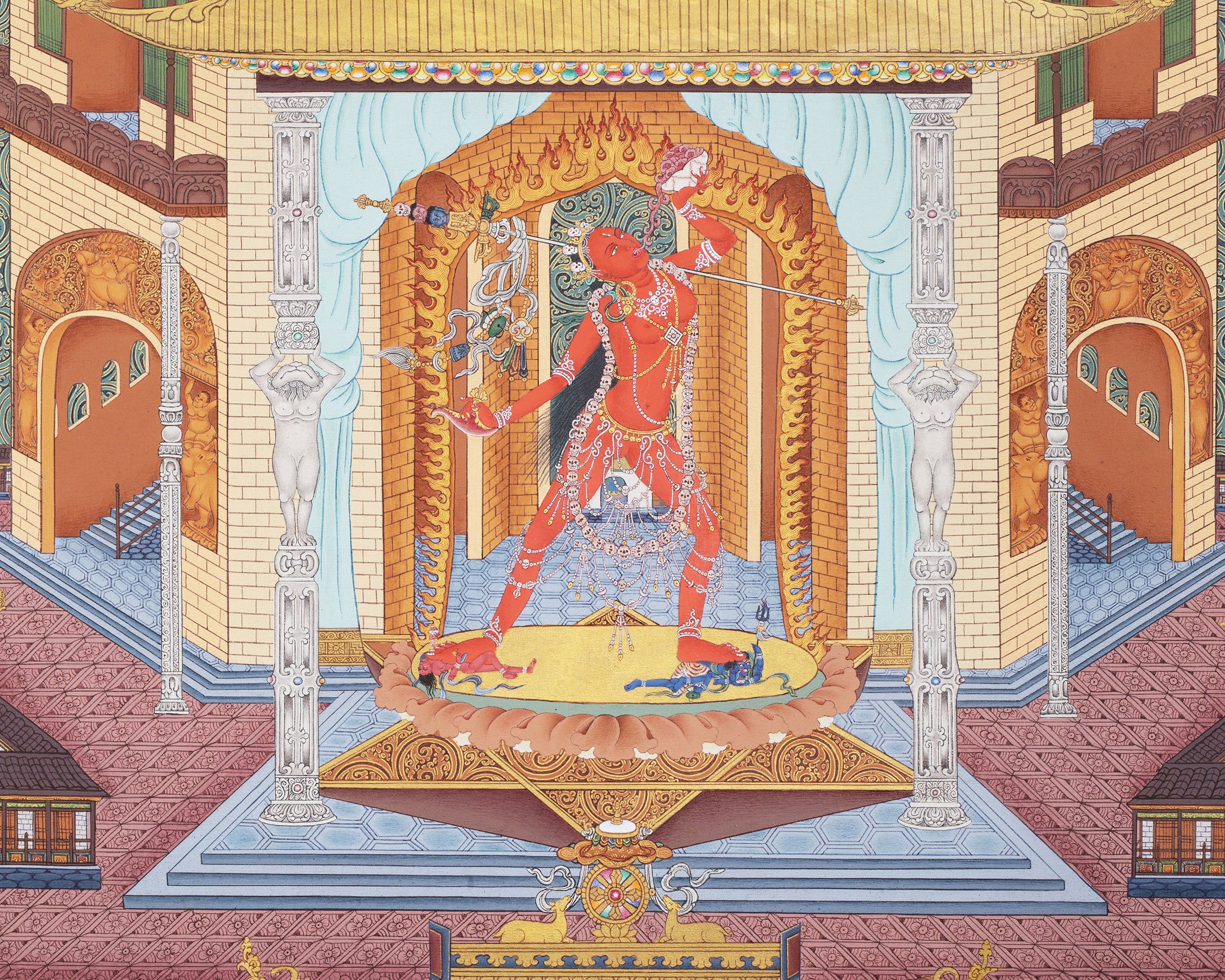 Vajrayogini Mandala | Dakini Painting | Tibetan Thangka Print
