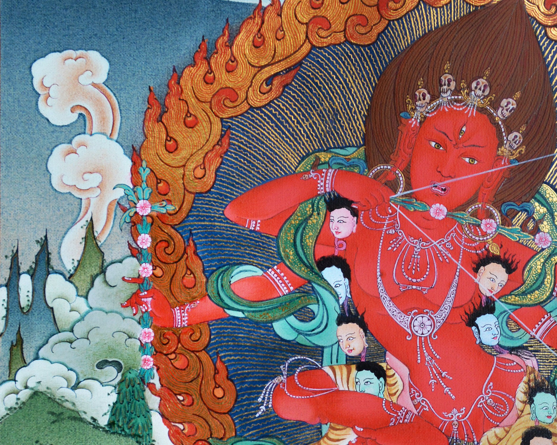 Kurukulla Thangka, Dakini, Traditional Tibetan Painting,