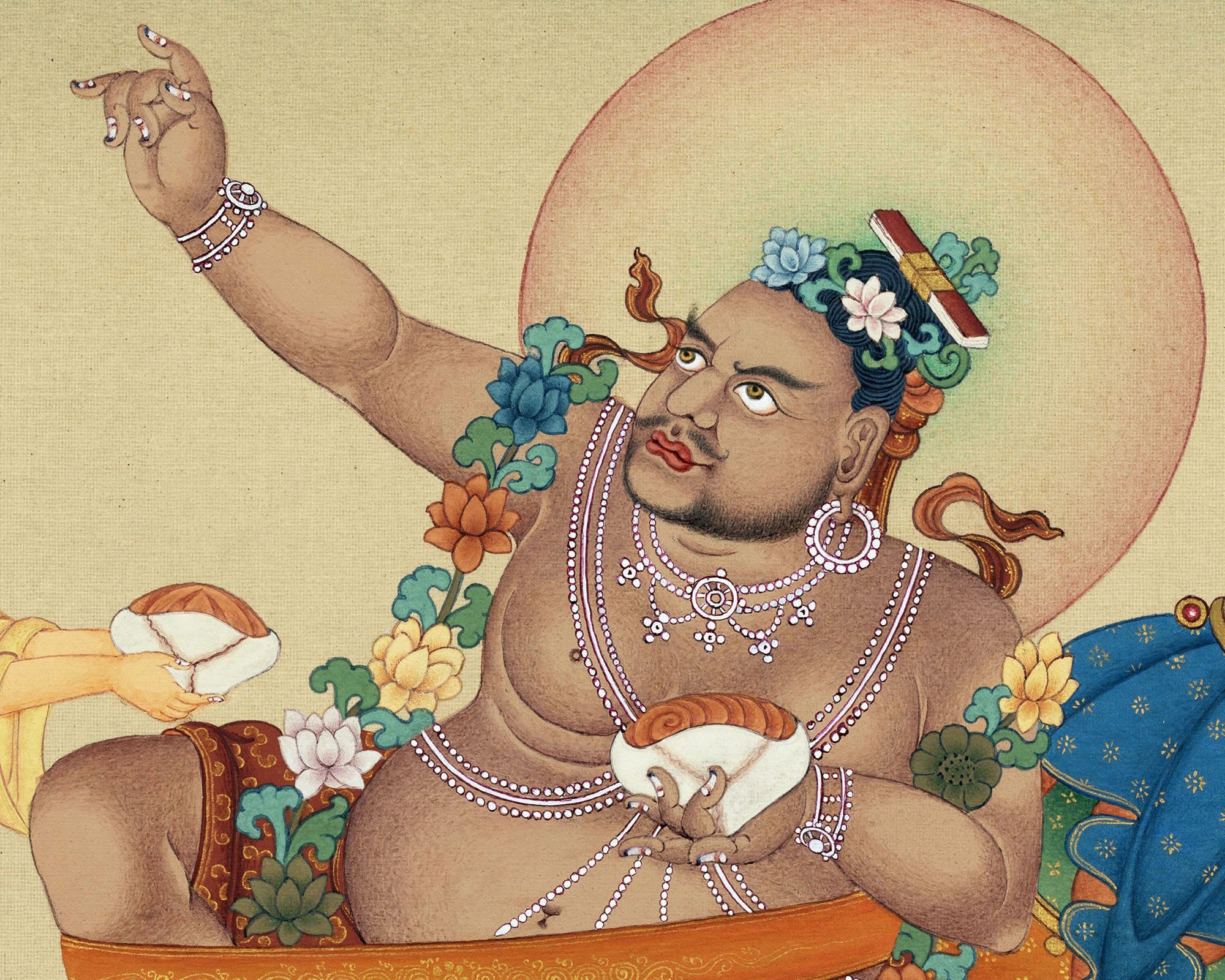 Virupa Thangka, High Quality Giclee Canvas Print, Digital Print