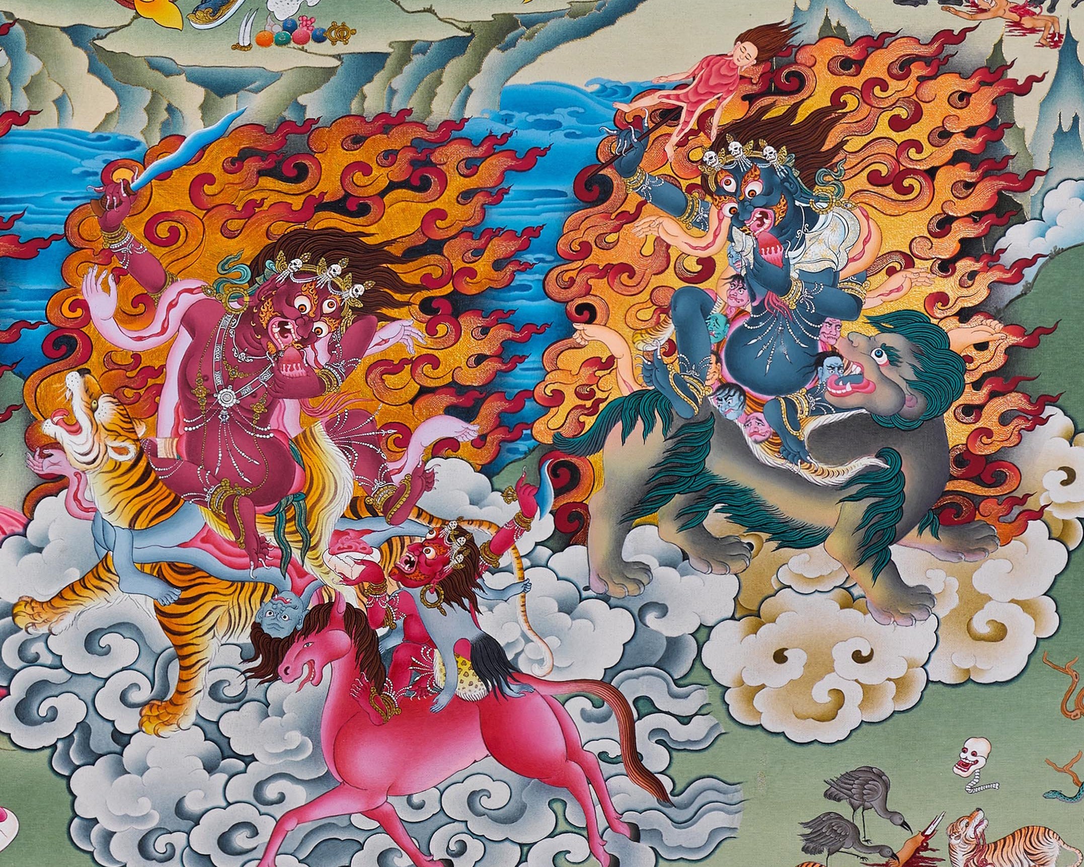 Dorje Drollo Print | Dudjom Rinpoche Thangka