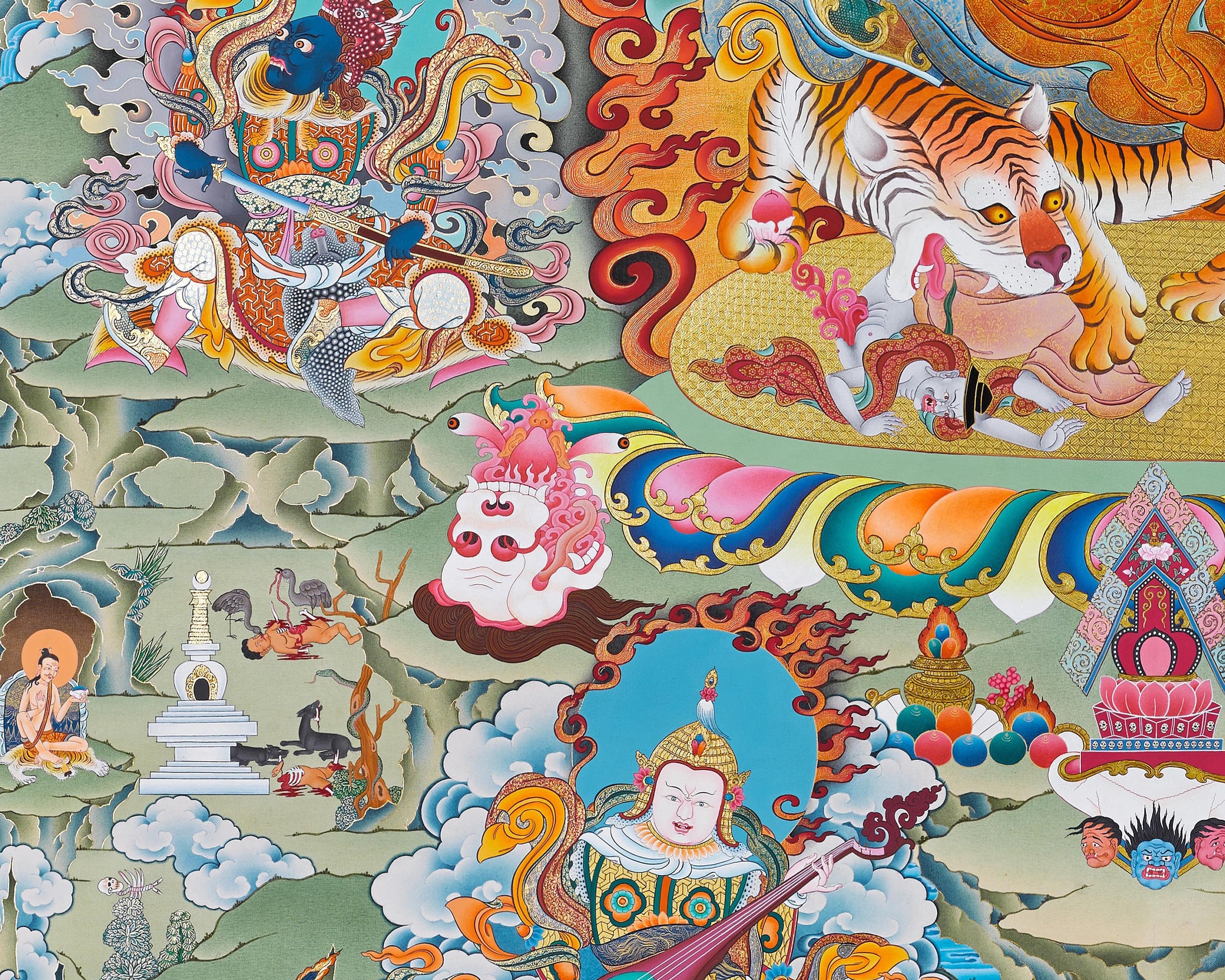 Dorje Drollo Print | Dudjom Rinpoche Thangka