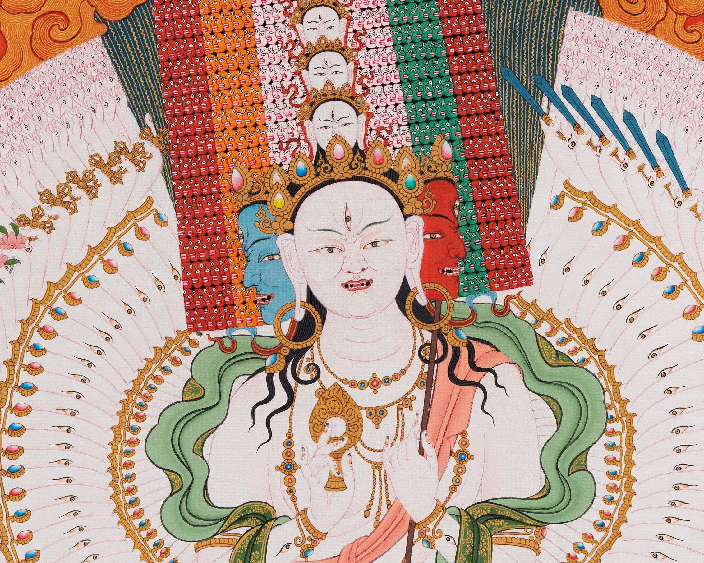 Sitatapatra Thangka Digital Print | High-Quality Canvas print