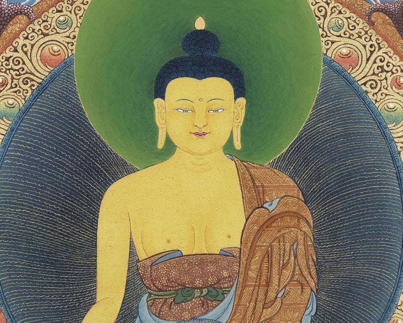 Buddha Shakyamuni -16 Arhat Thangka Print, Tibetan Thangka Print, Digital Print