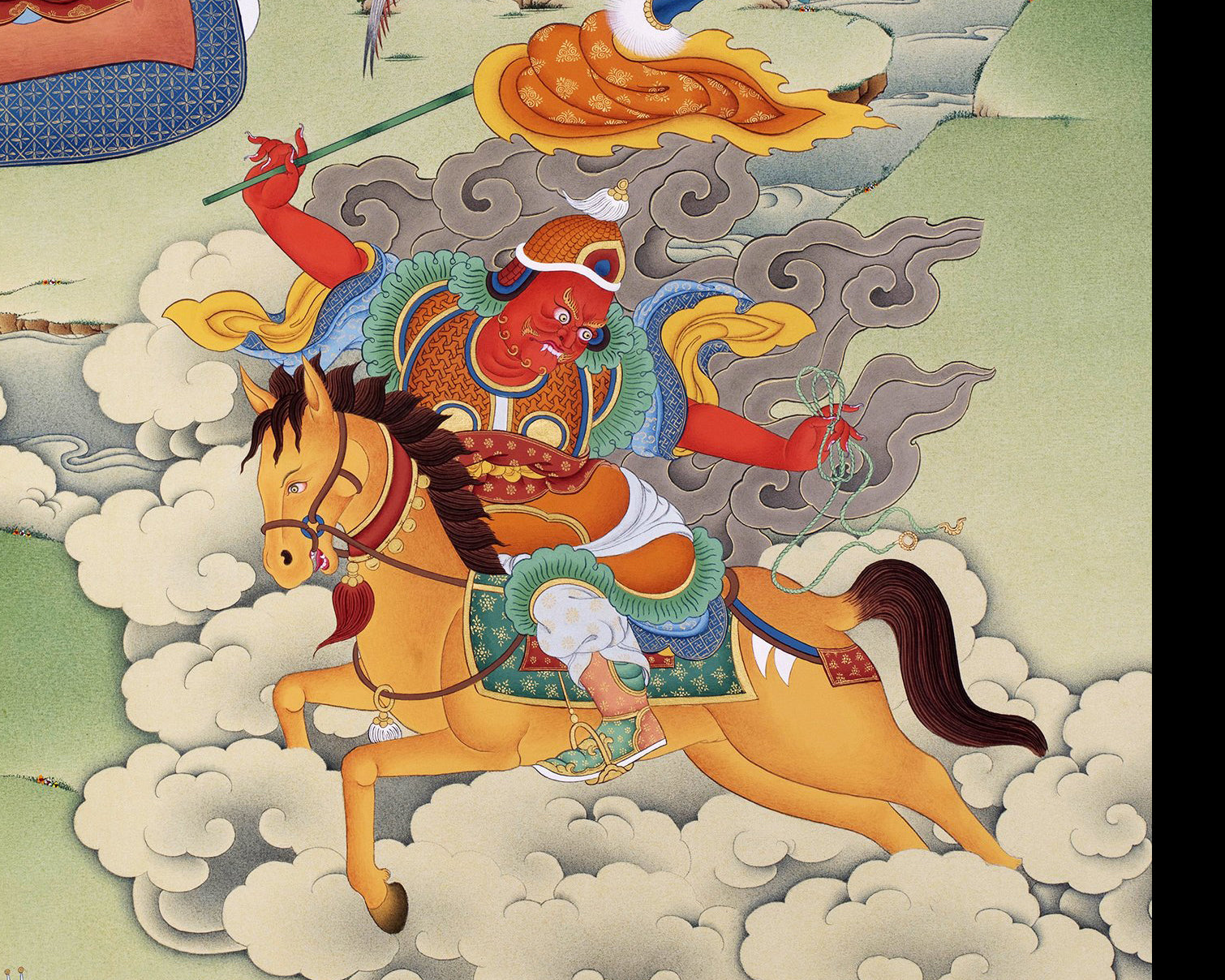Rare Thangka of Padampa Sangye with Machig Labdron, High Quality Canvas Print