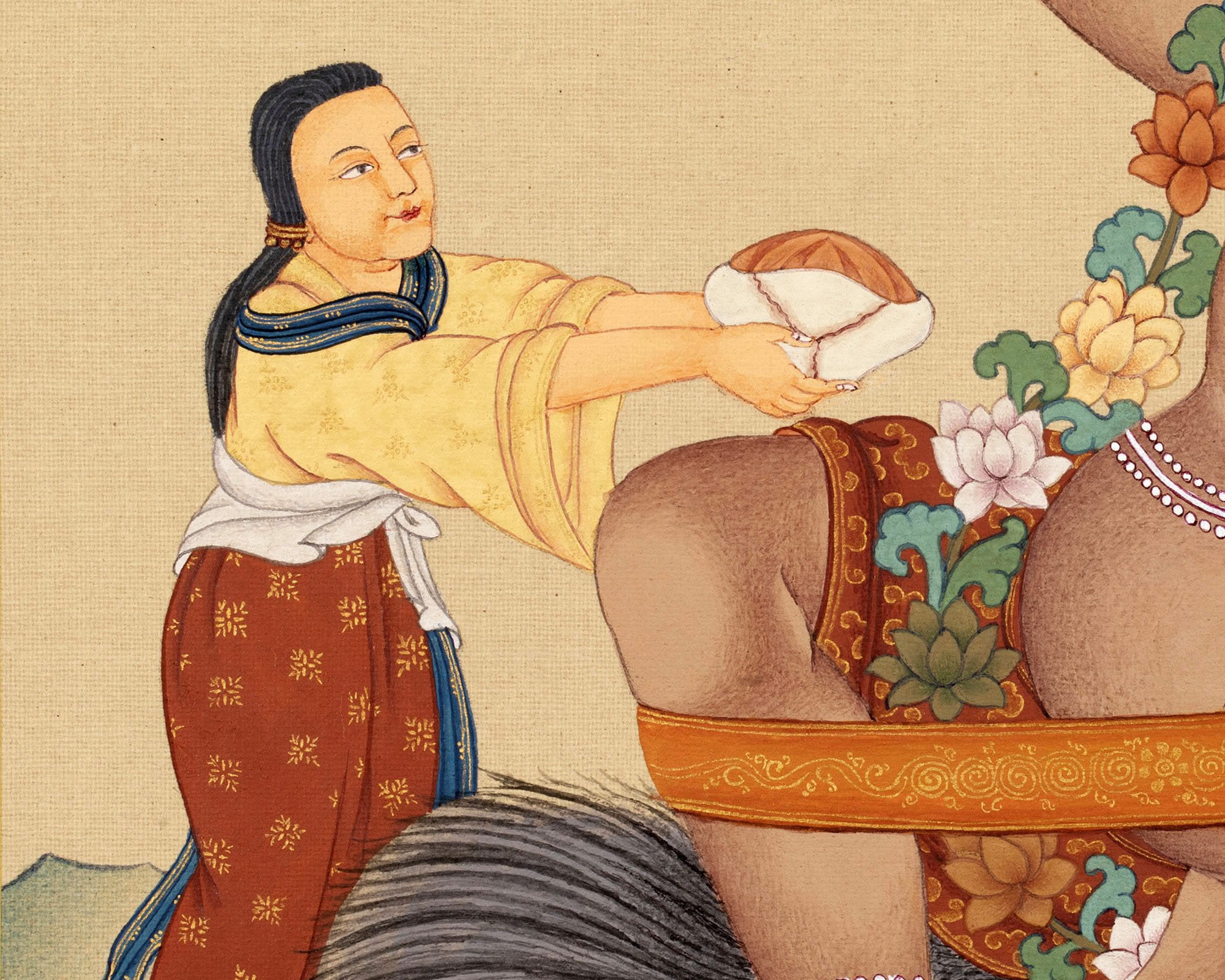 Virupa Thangka, High Quality Giclee Canvas Print, Digital Print