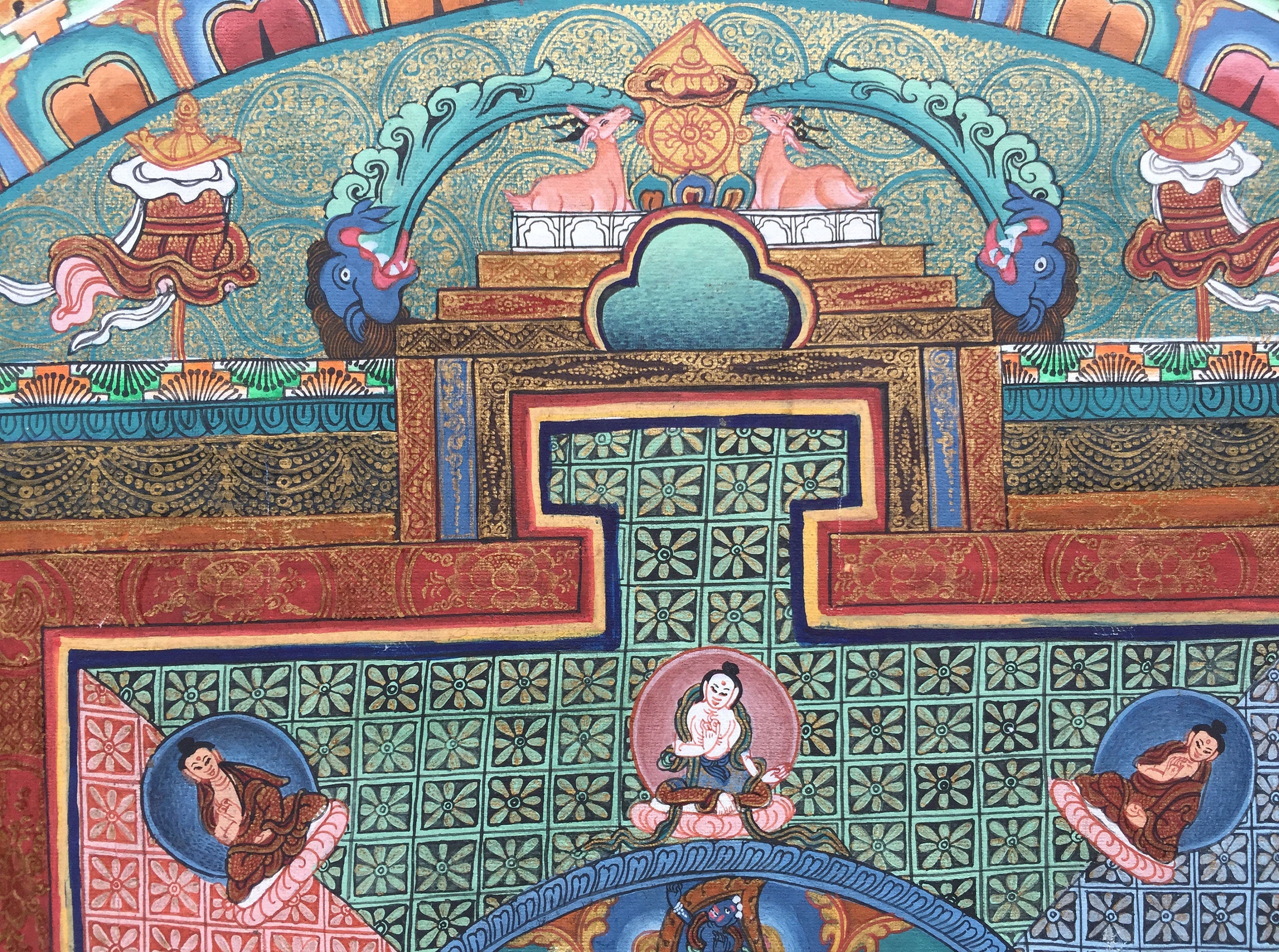 Amitayus mandala thangka | Handmade Sacred Thangka Painting