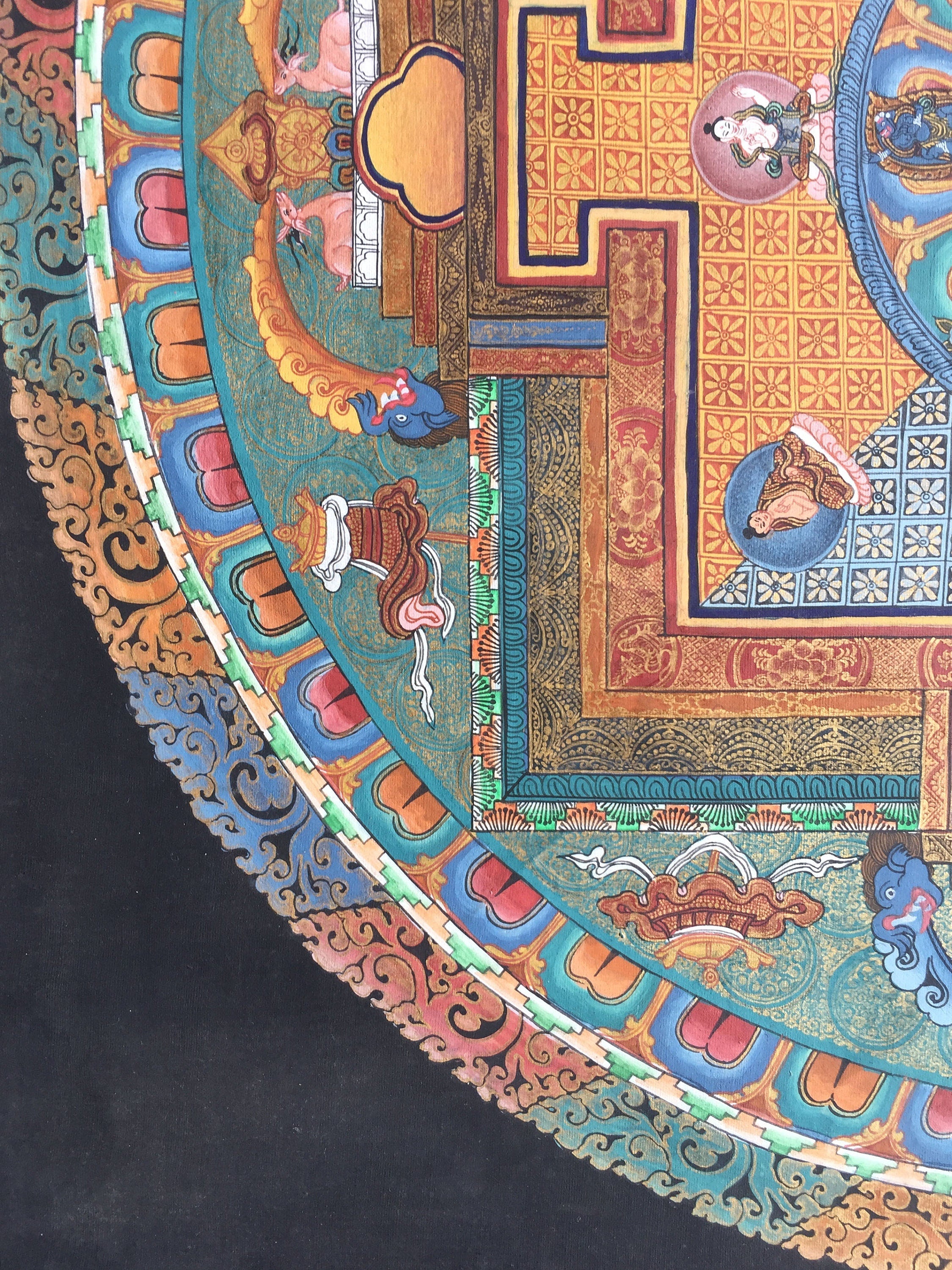 Amitayus mandala thangka | Handmade Sacred Thangka Painting