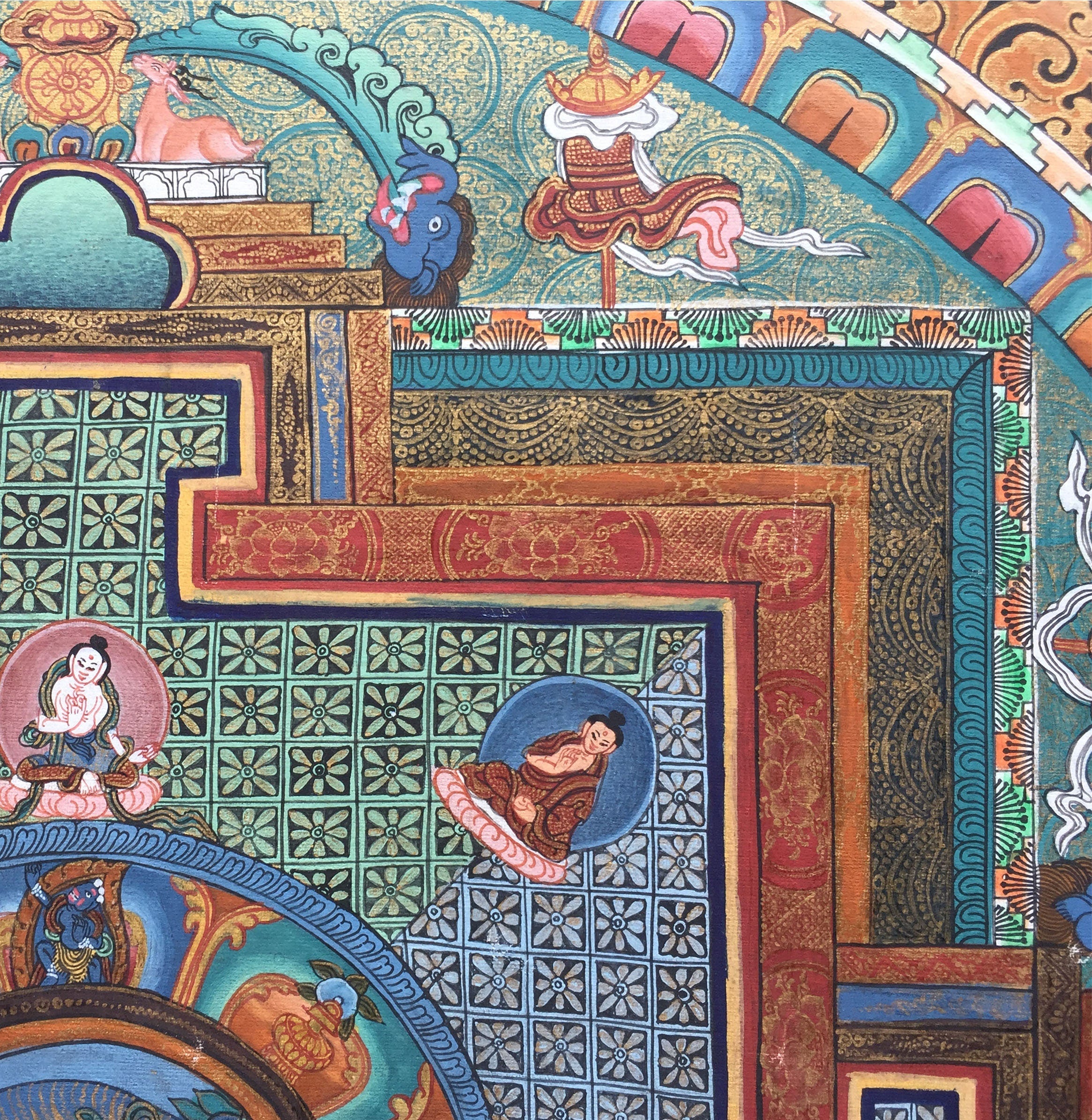 Amitayus mandala thangka | Handmade Sacred Thangka Painting