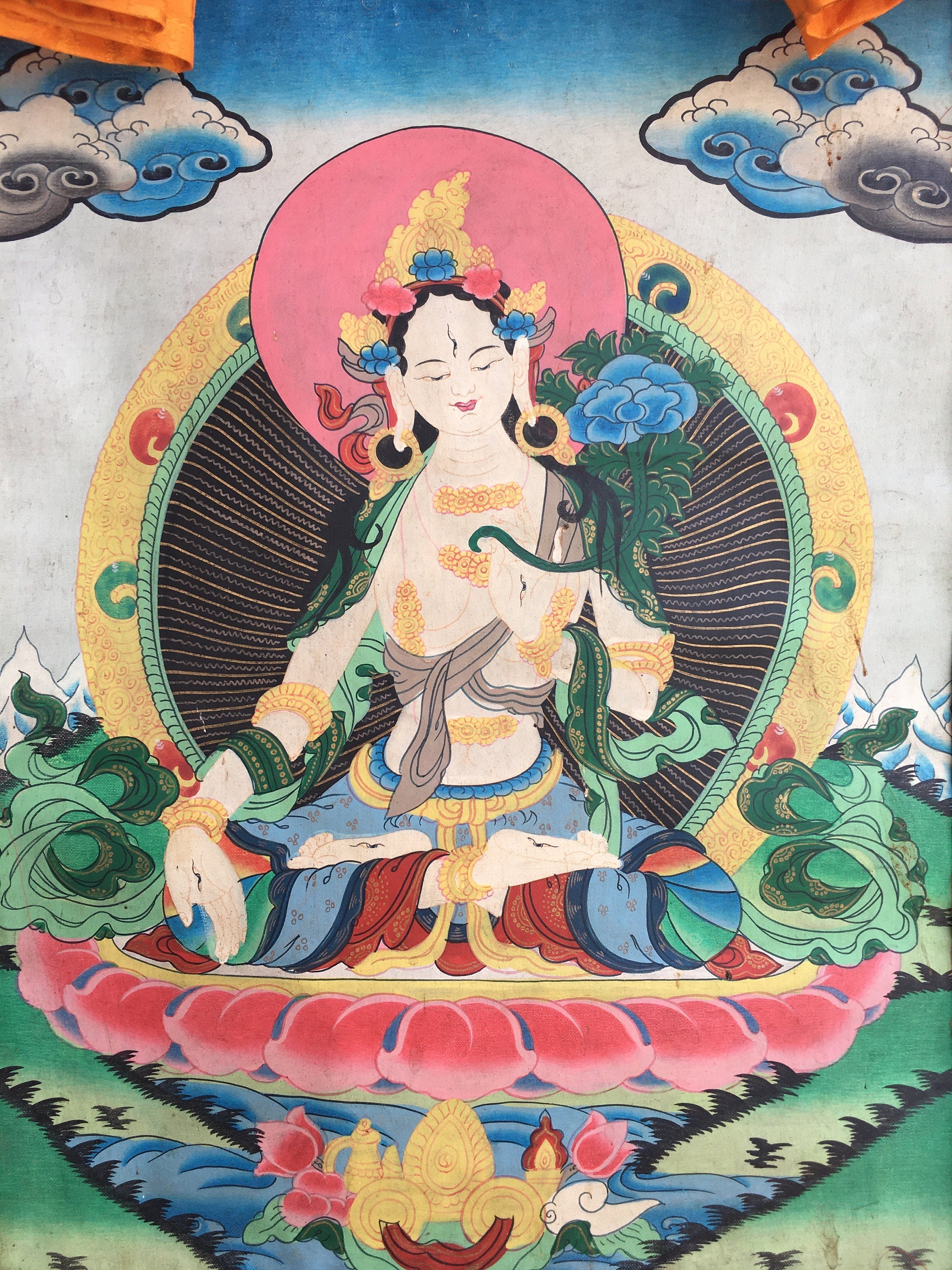 Spiritual White Tara | Wall Hanging Painting And Decoration