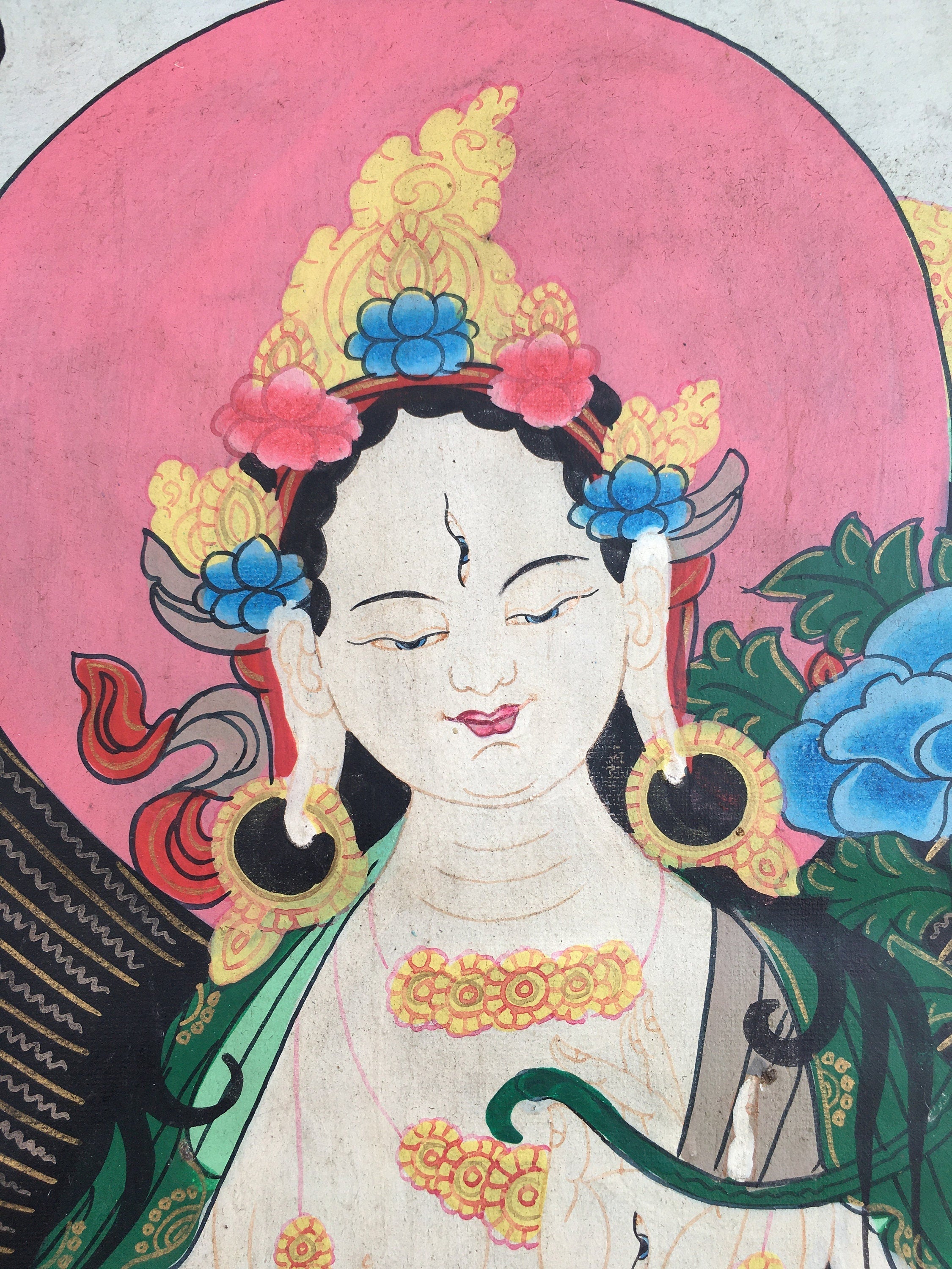 Spiritual White Tara | Wall Hanging Painting And Decoration