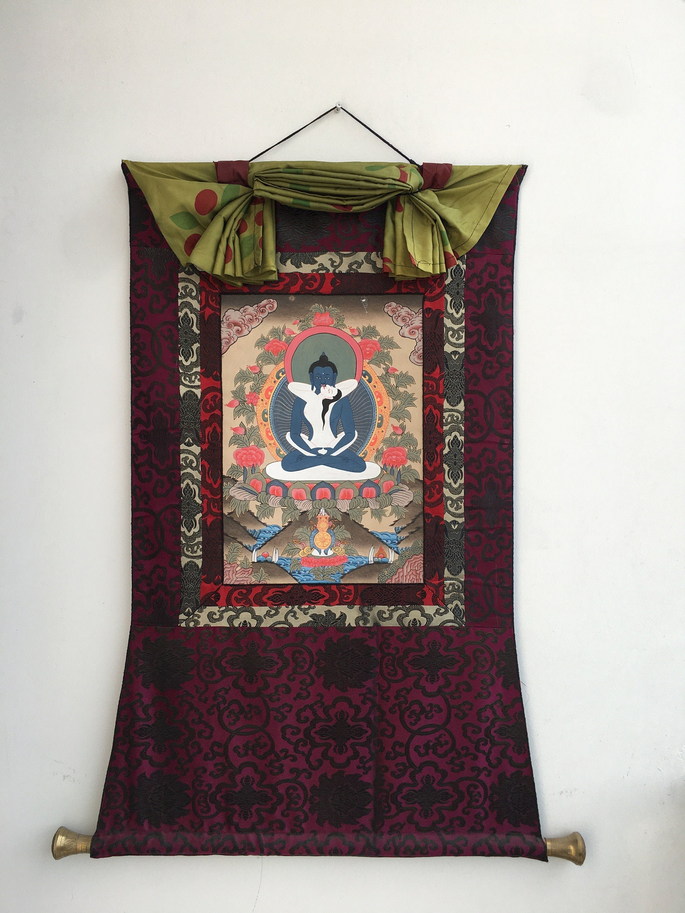 Samantabhara Buddha Thangka | Traditional Buddhist Art | Tibetan Hand Painting