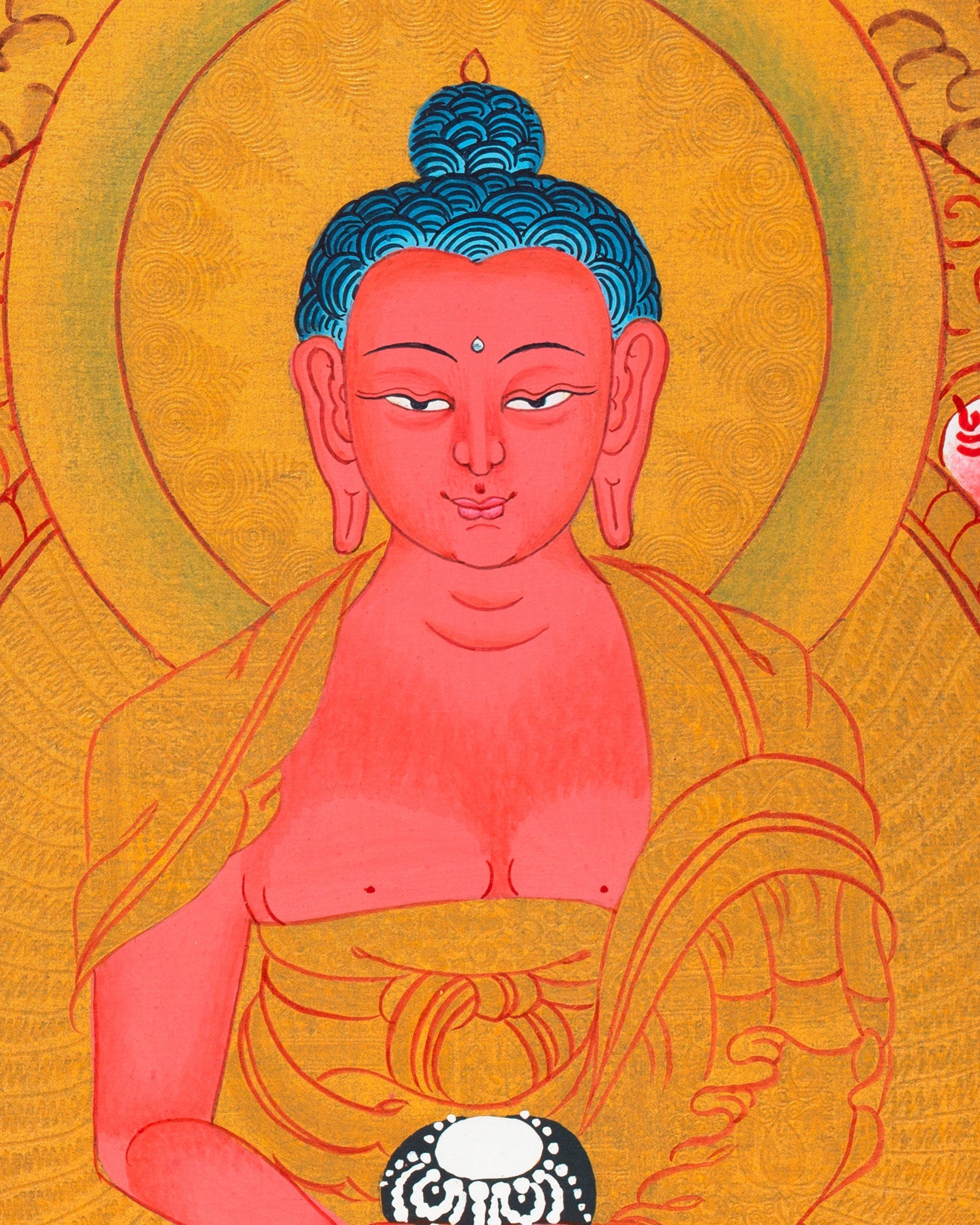 Five Dhyani Buddhas | Original Hand painted Five Buddhas Thanka Painting