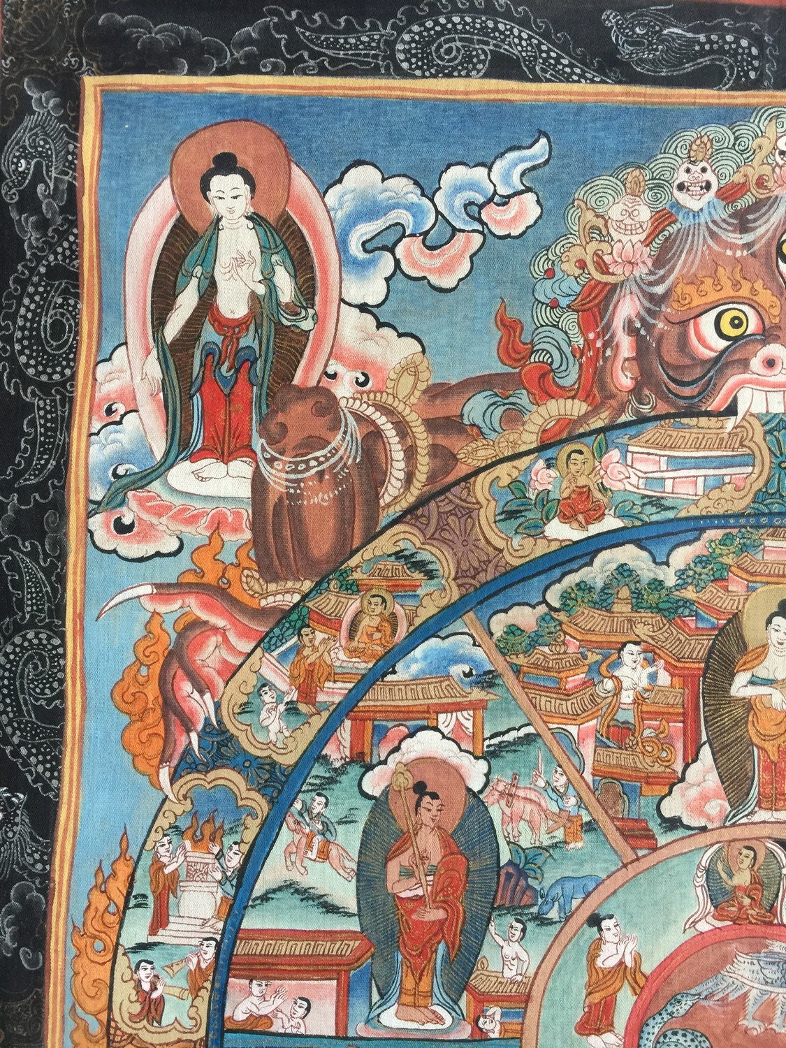 Bhavachakra | Wheel of Life Thangka | Wall Decoration Painting