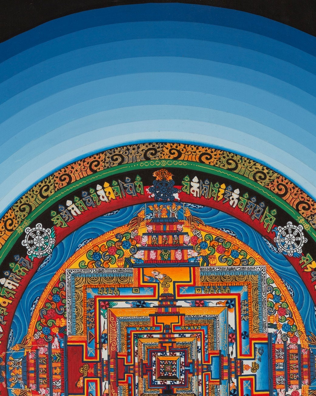 Quality Kalachakra Mandala | Mandala Blue Halo