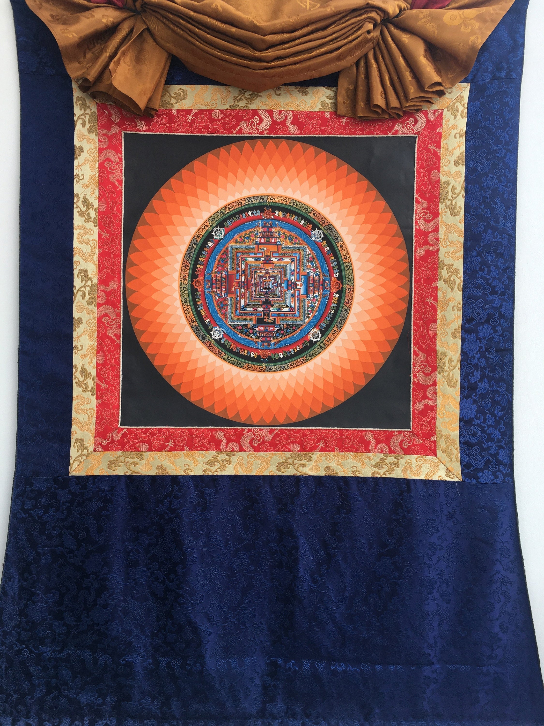 Kalachakra Mandala With Lotus | Tibetan Art | Thangka Painting