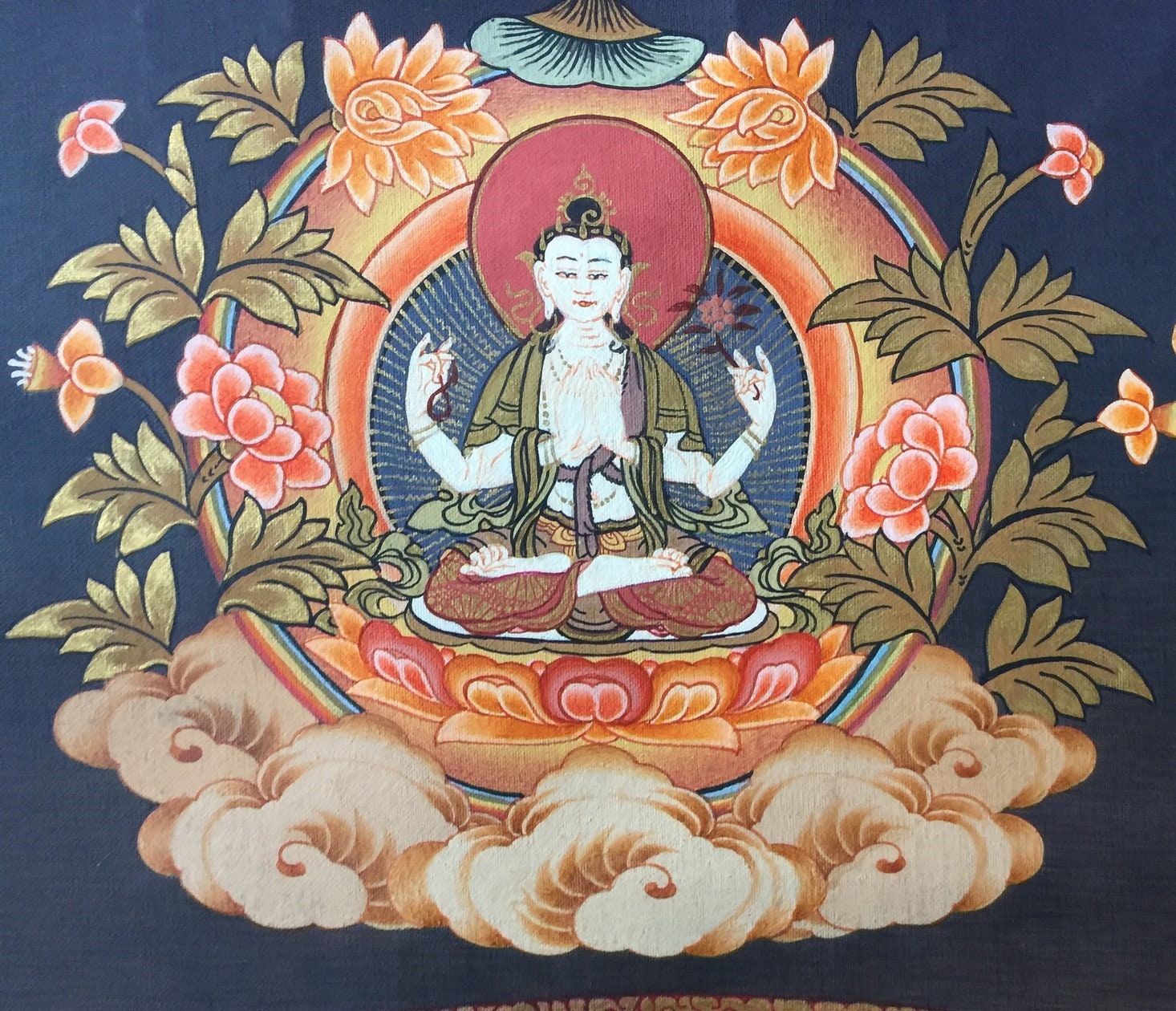 Lokeshvara Mandala Thangka | Mandala Thangka Wall Art
